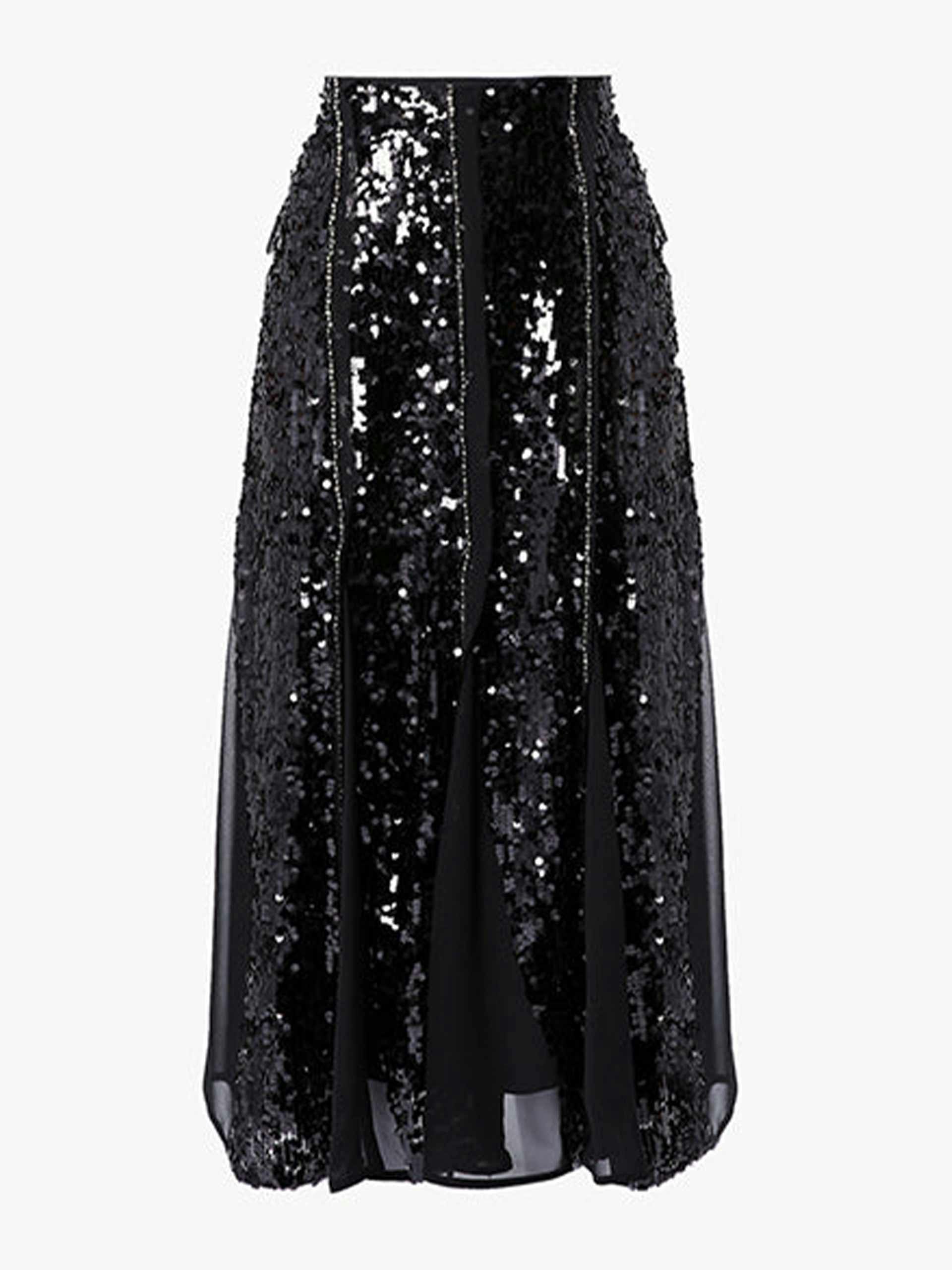 Black sequinned skirt