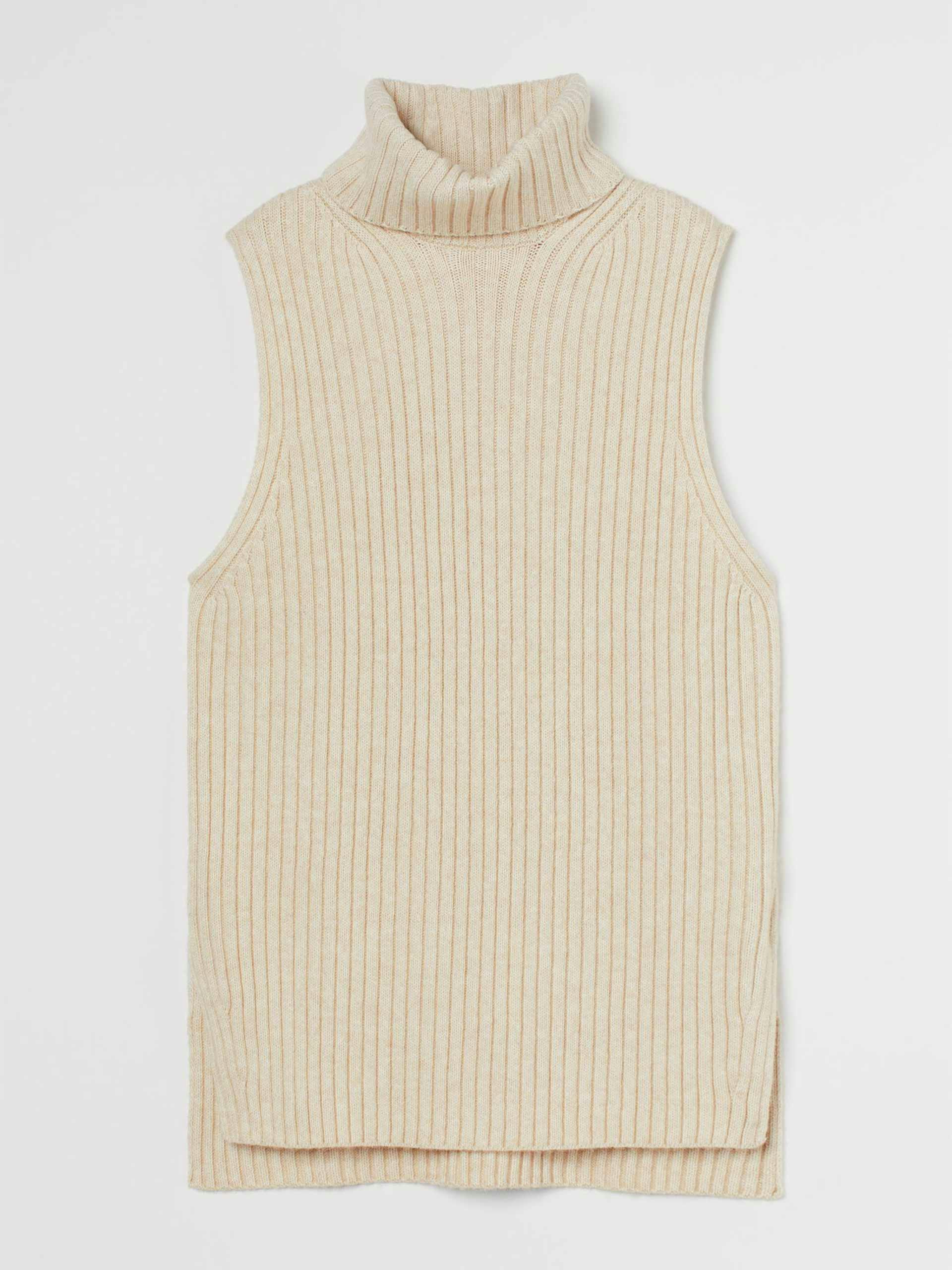 Polo-neck sweater vest