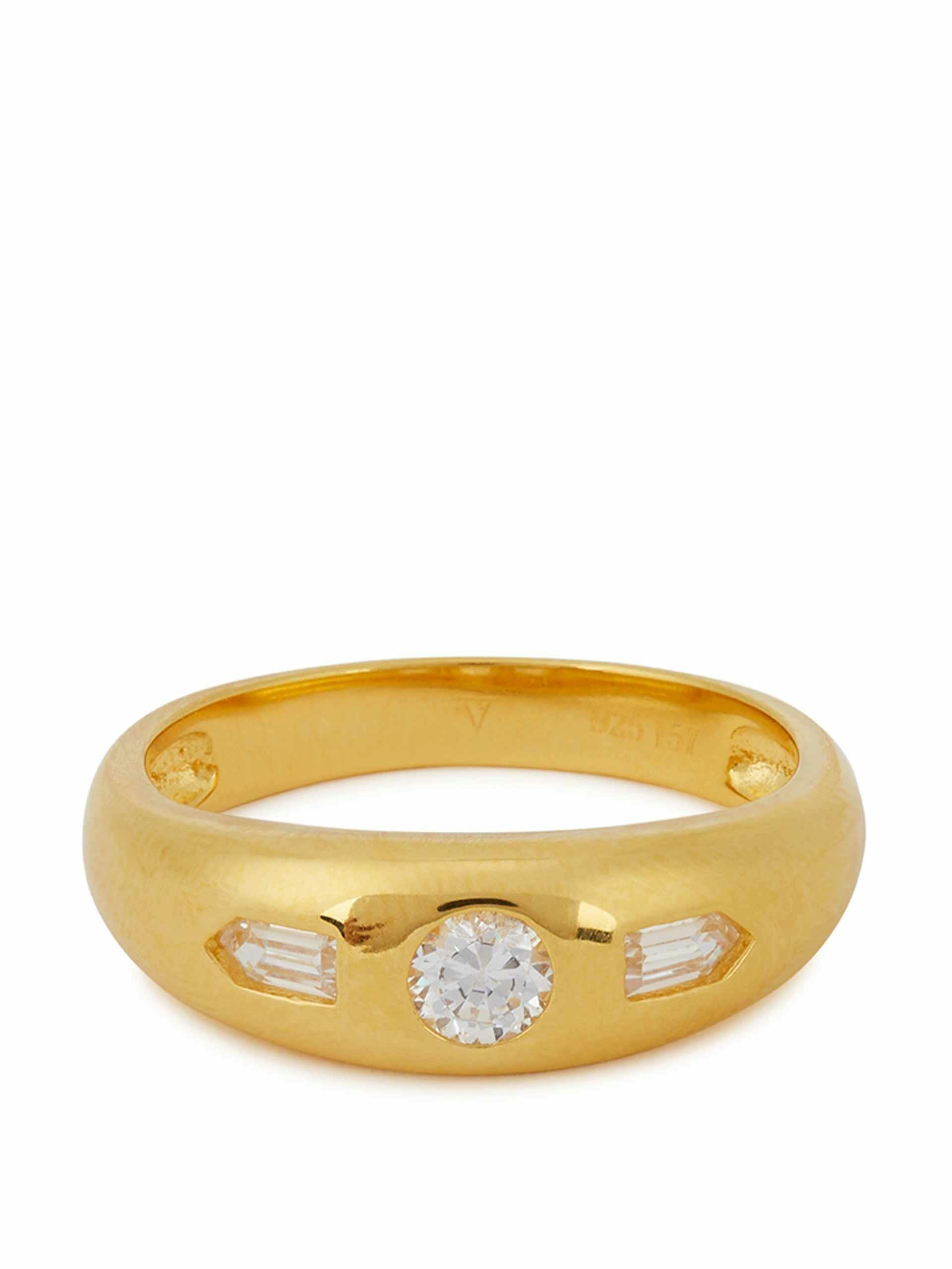 18kt gold-plated ring