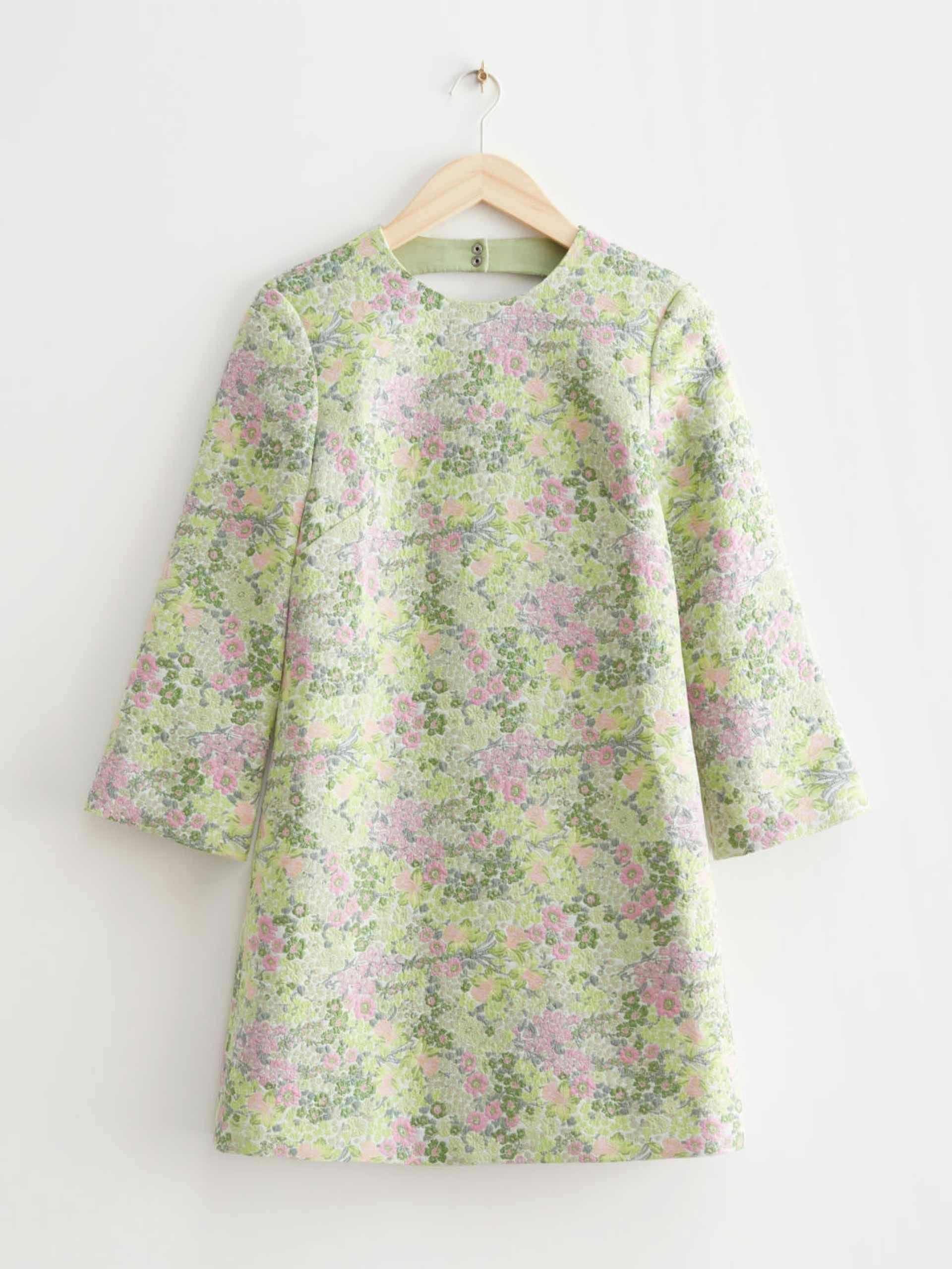 Open back floral print mini dress