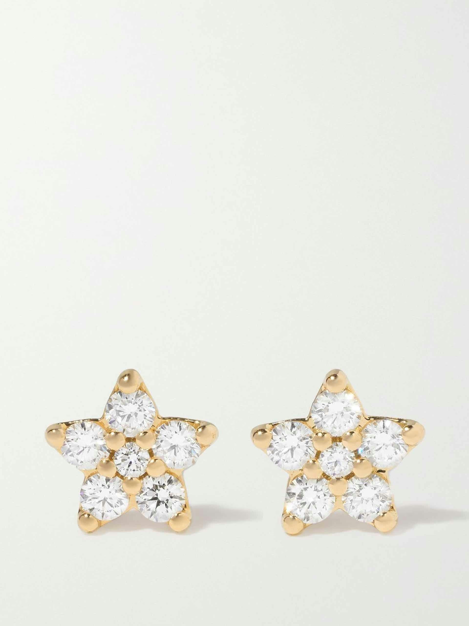 Shooting Stars 18-karat gold diamond earrings