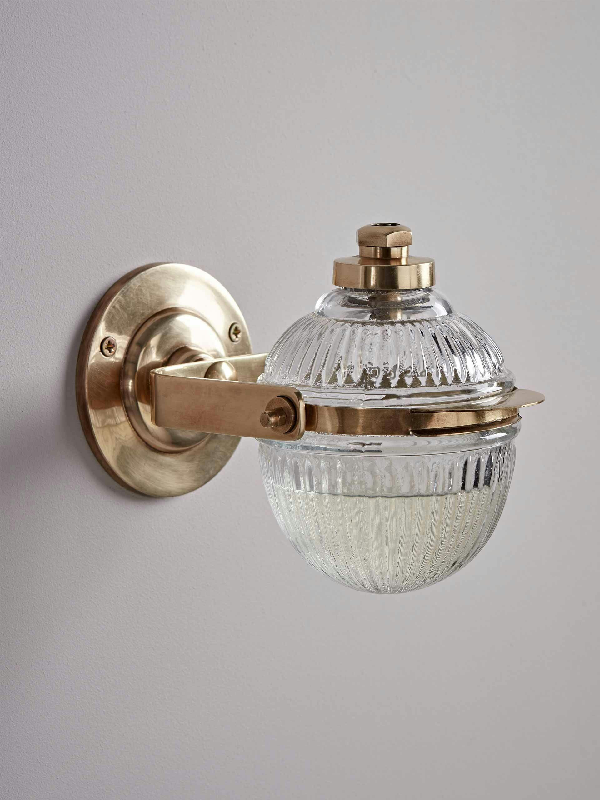 Glass and gold soap dispenser