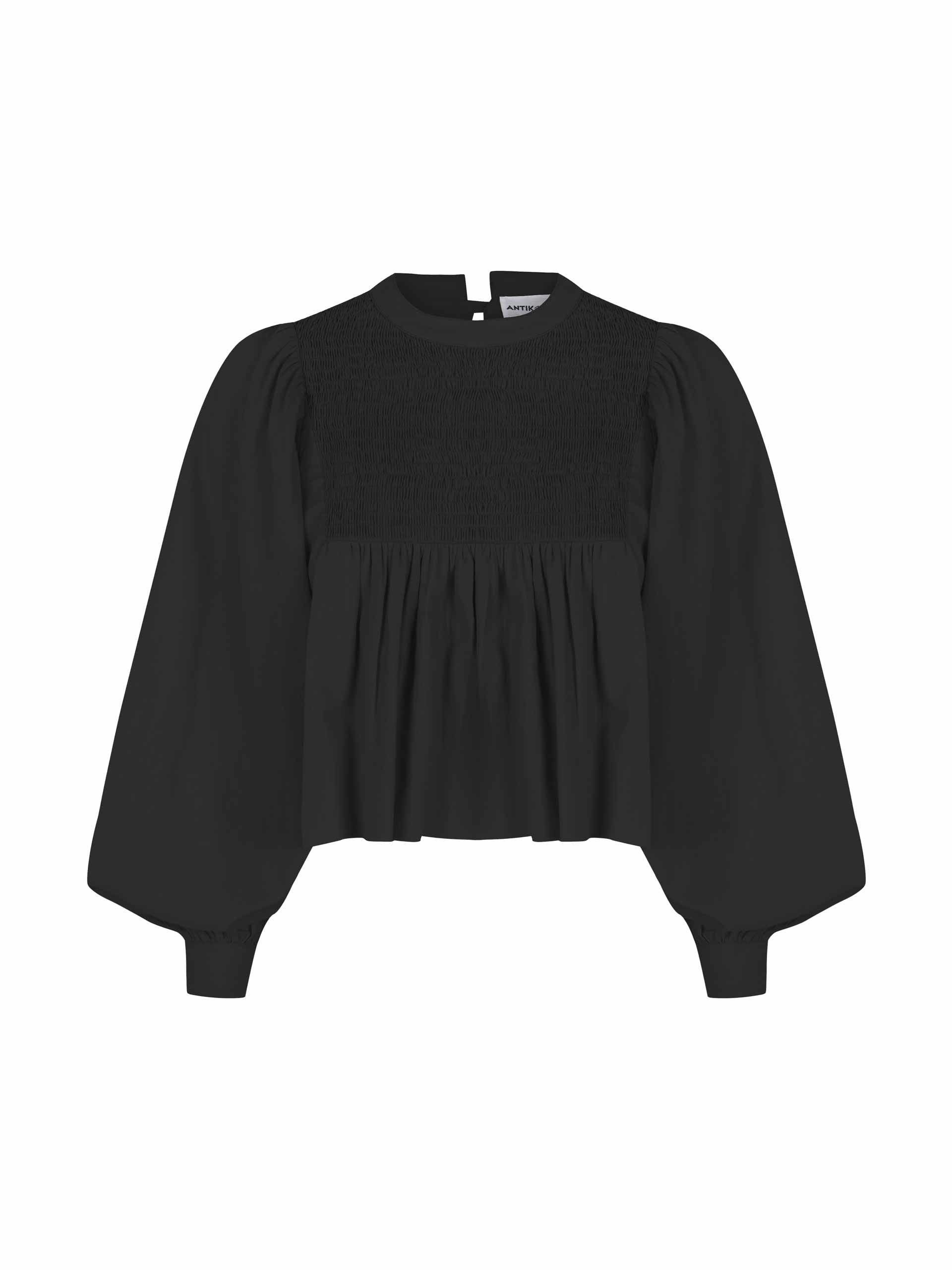 Black cropped blouse