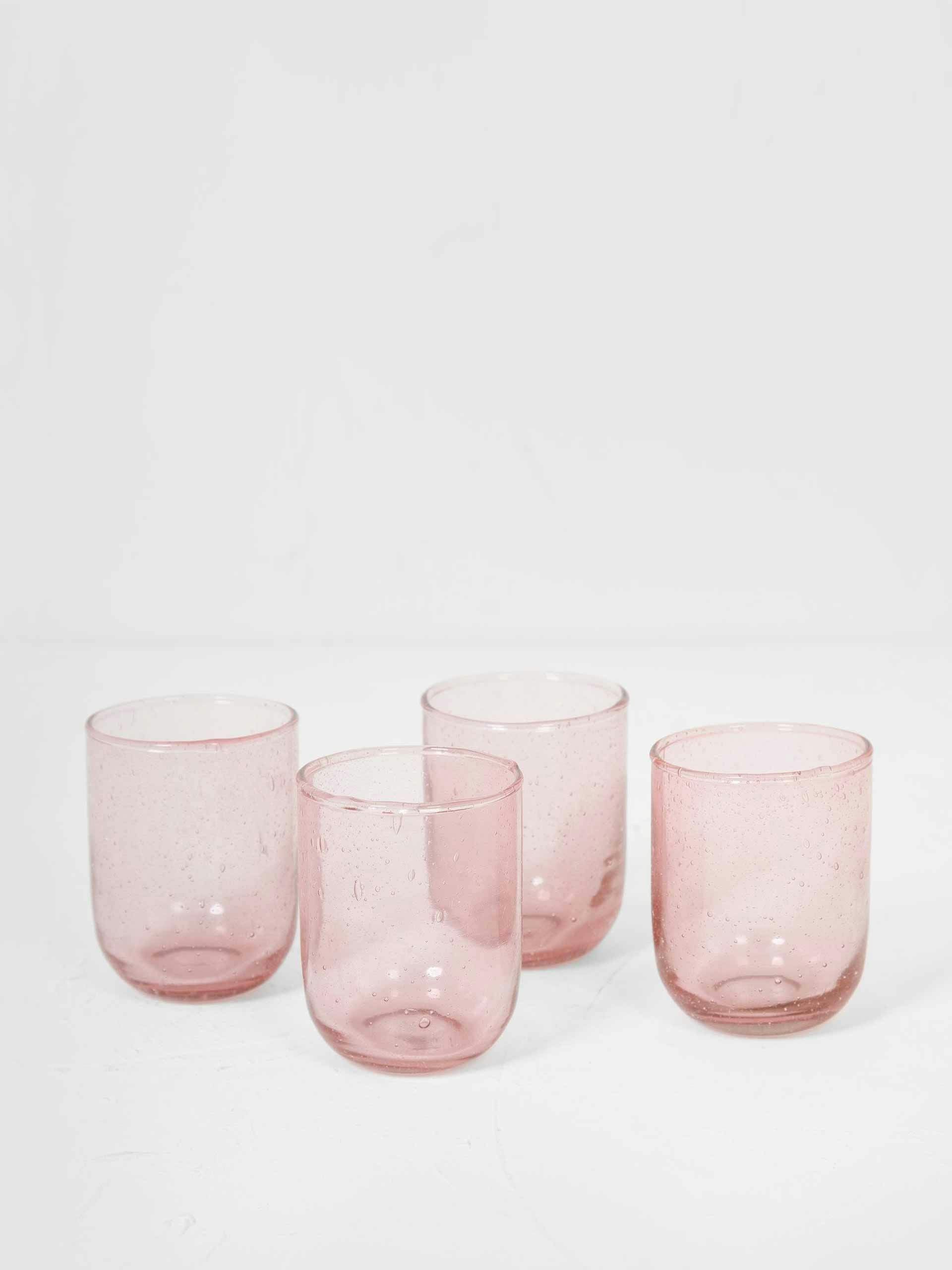 Pale rose glasses set