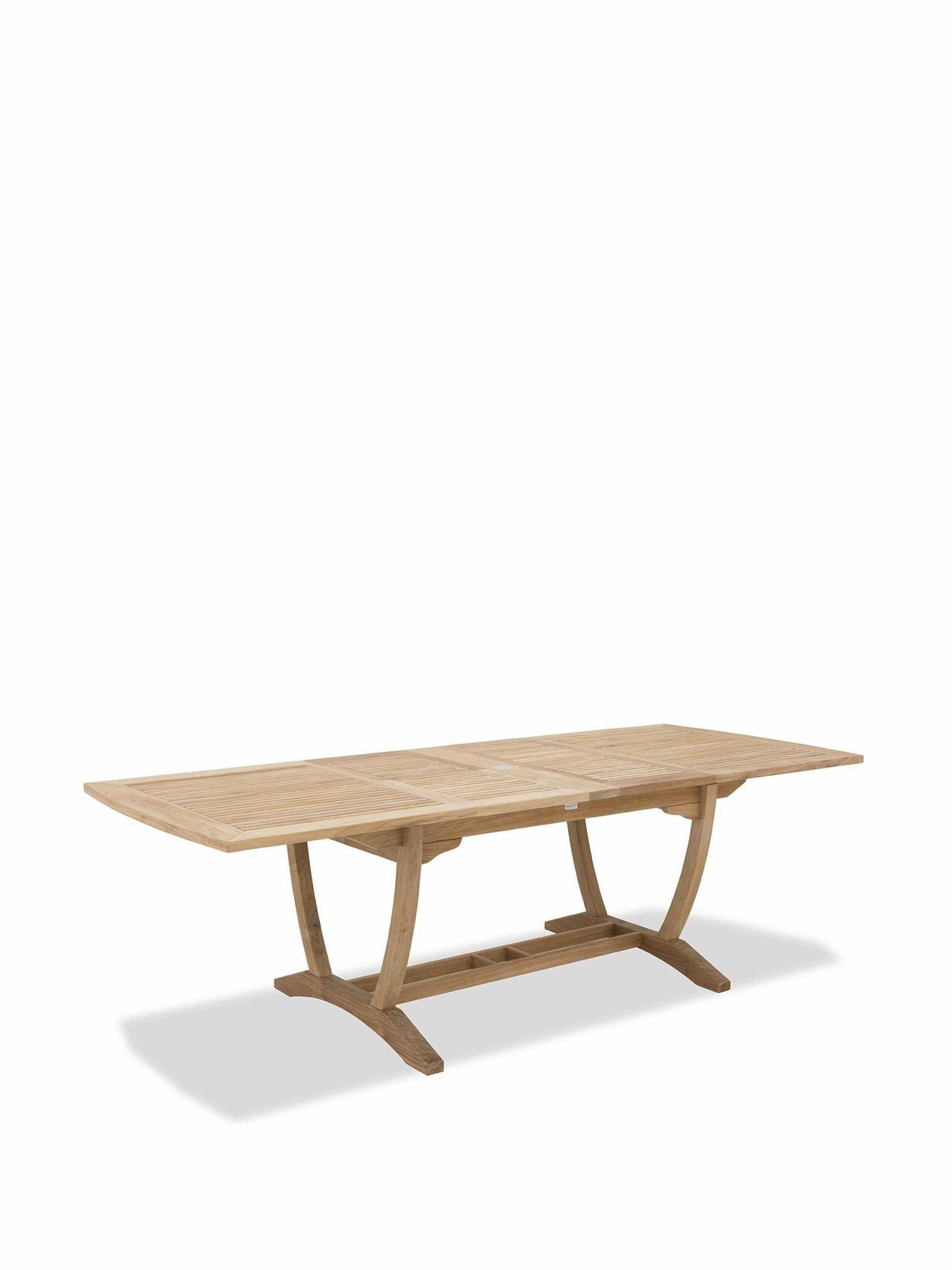 Extendable teak garden table