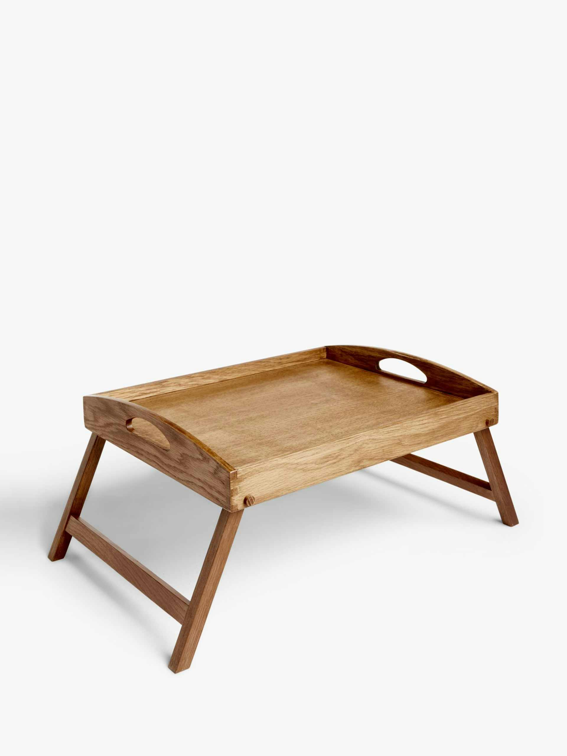 Oak wood folding bed tray