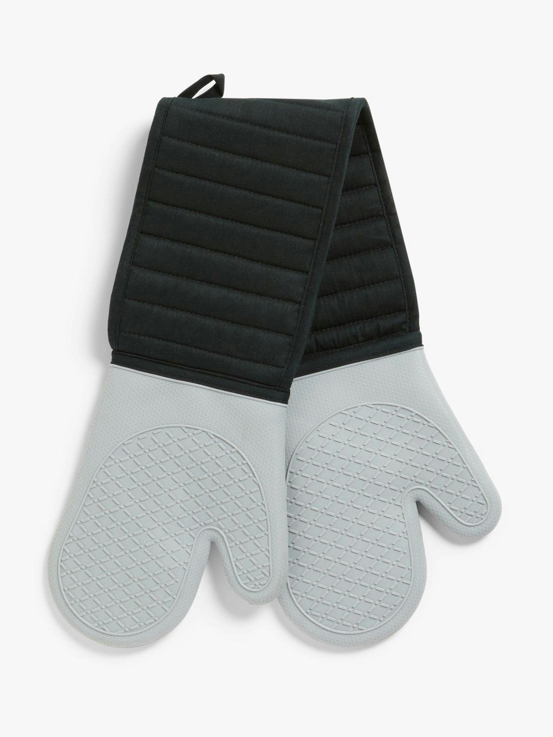 Grey silicone oven glove