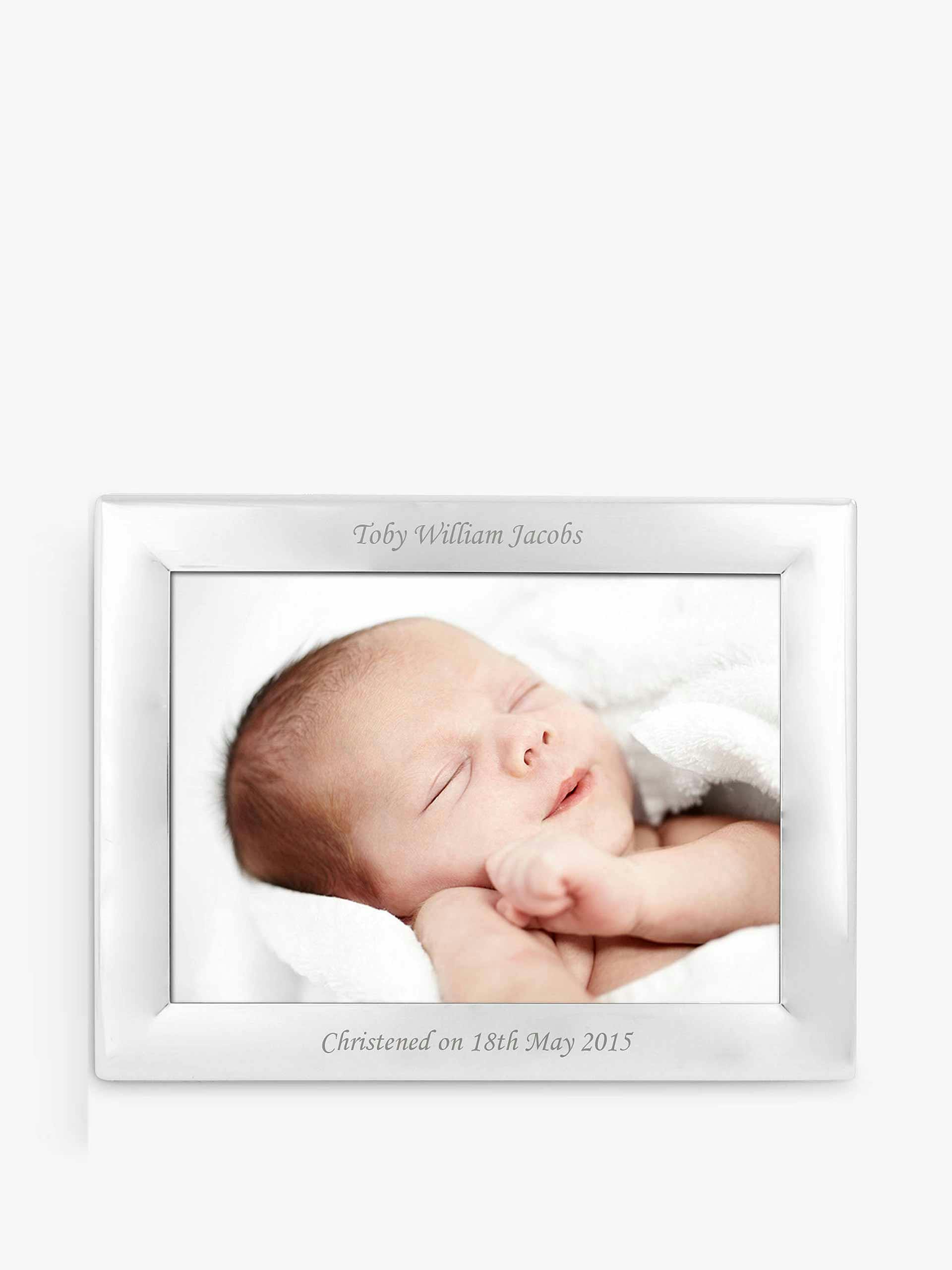 Silver plated personalised photo frame