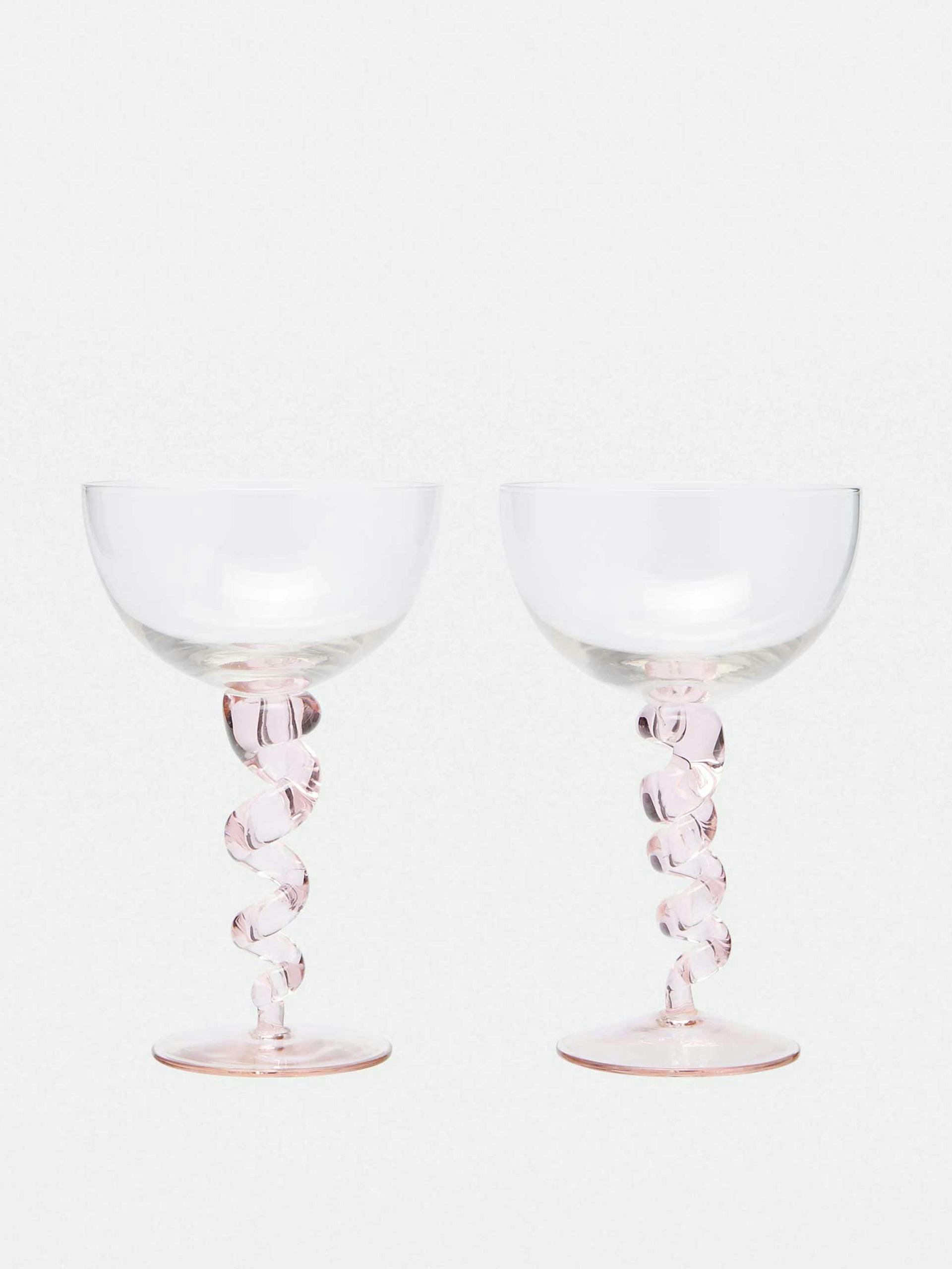 Coupe spiral pink (set of 2)