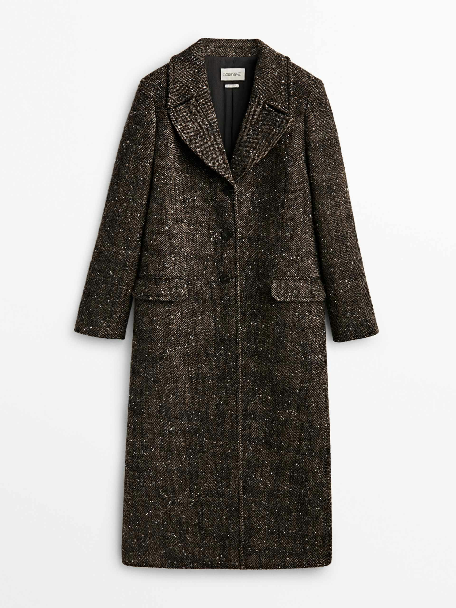 Long wool blend coat