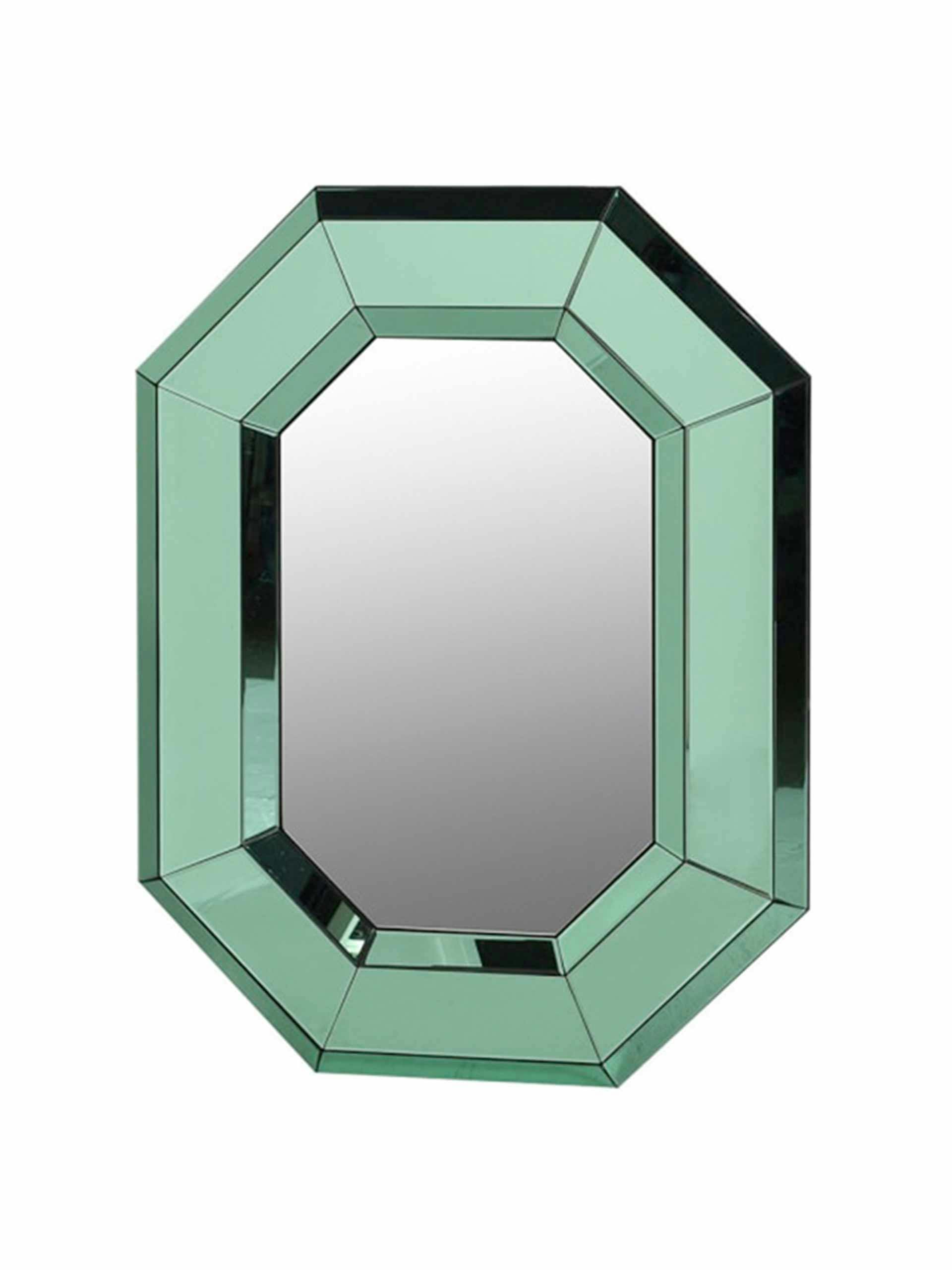 Green wall mirror