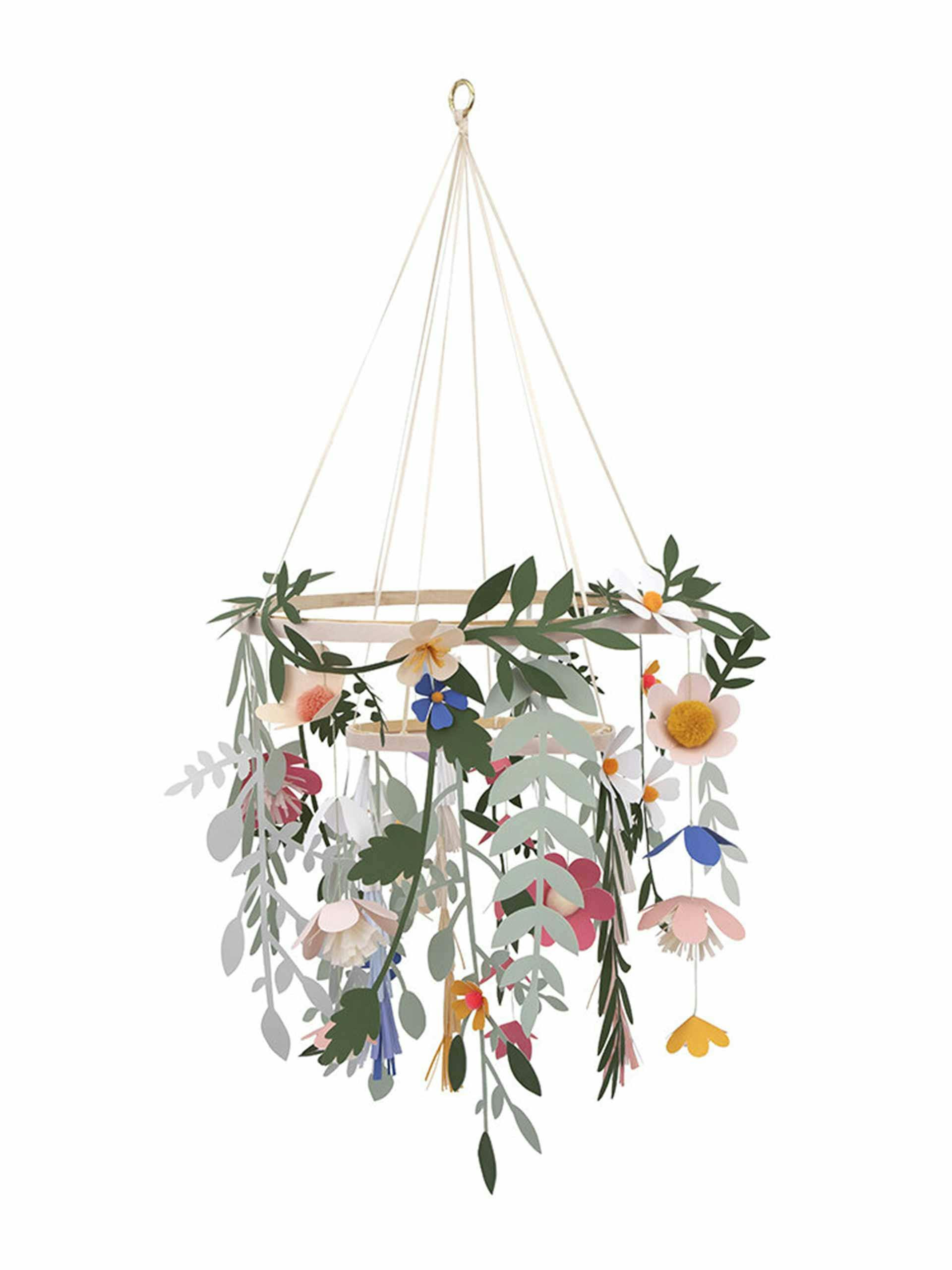 Paper garden chandelier