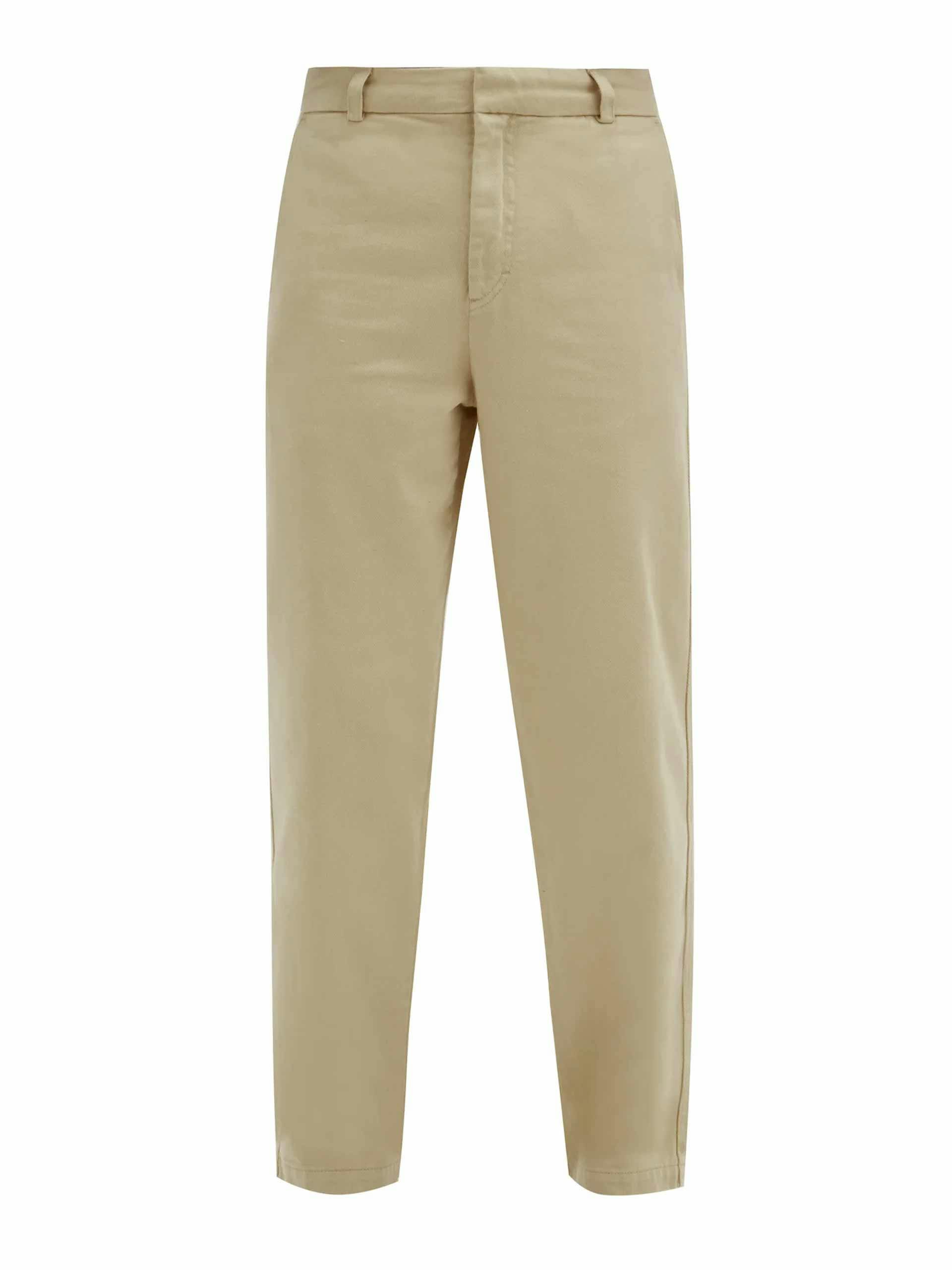 Garment-dyed cotton-twill chino trousers