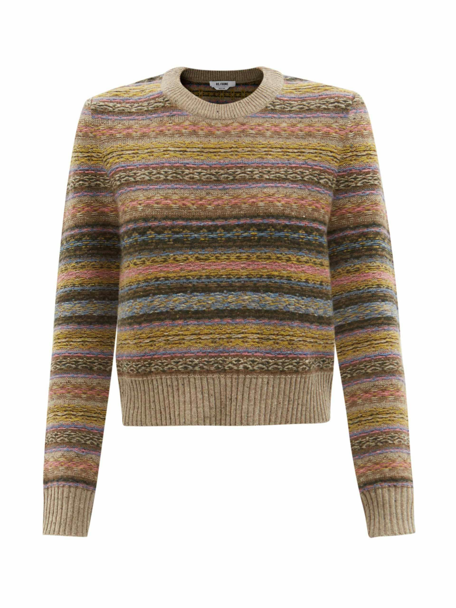 Striped wool-blend jumper
