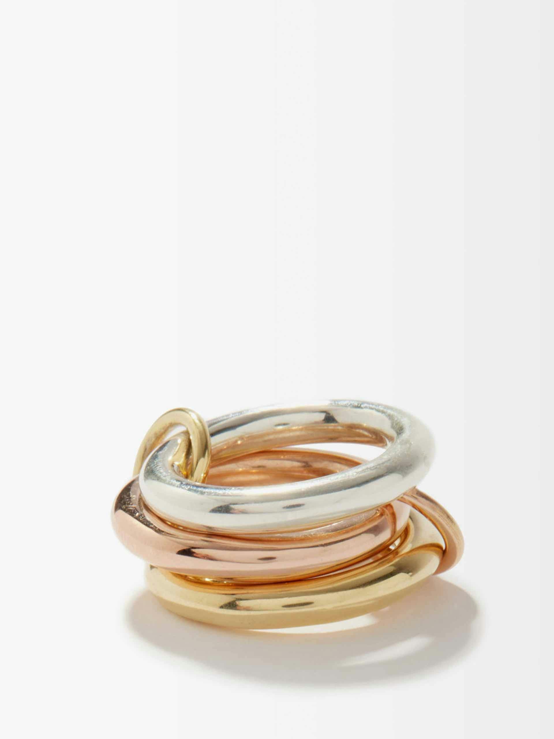 Gold, rose-gold & sterling-silver ring