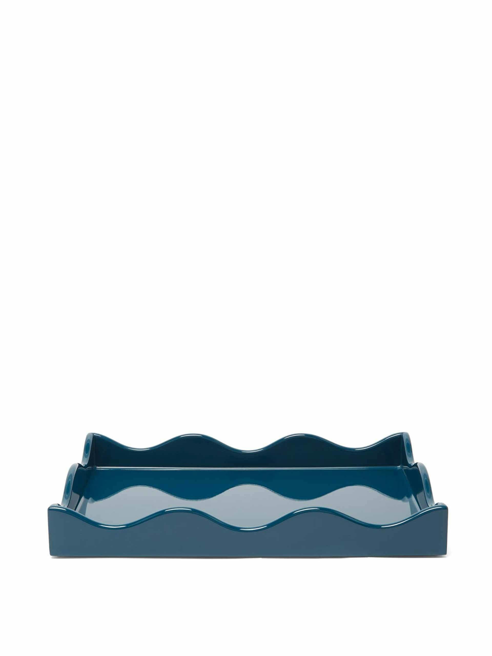 Scalloped lacquered tray