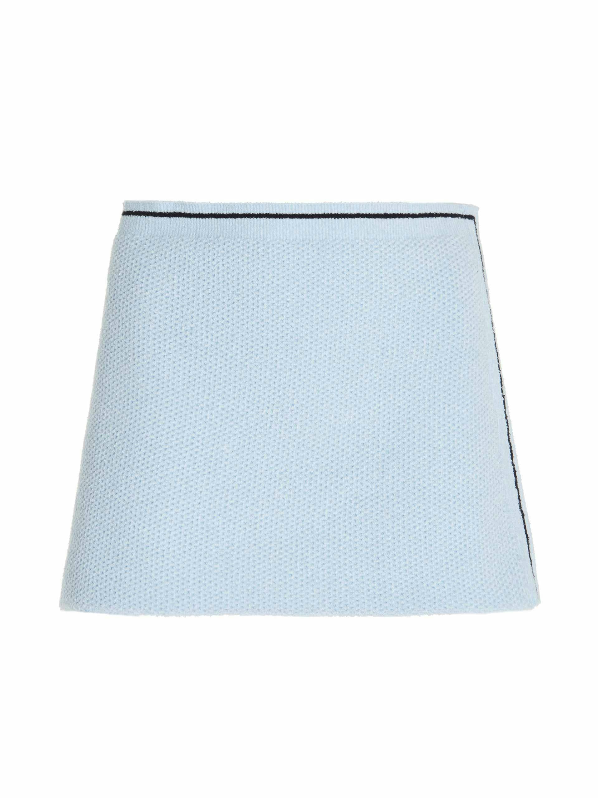 Cotton-terry blend mini skirt