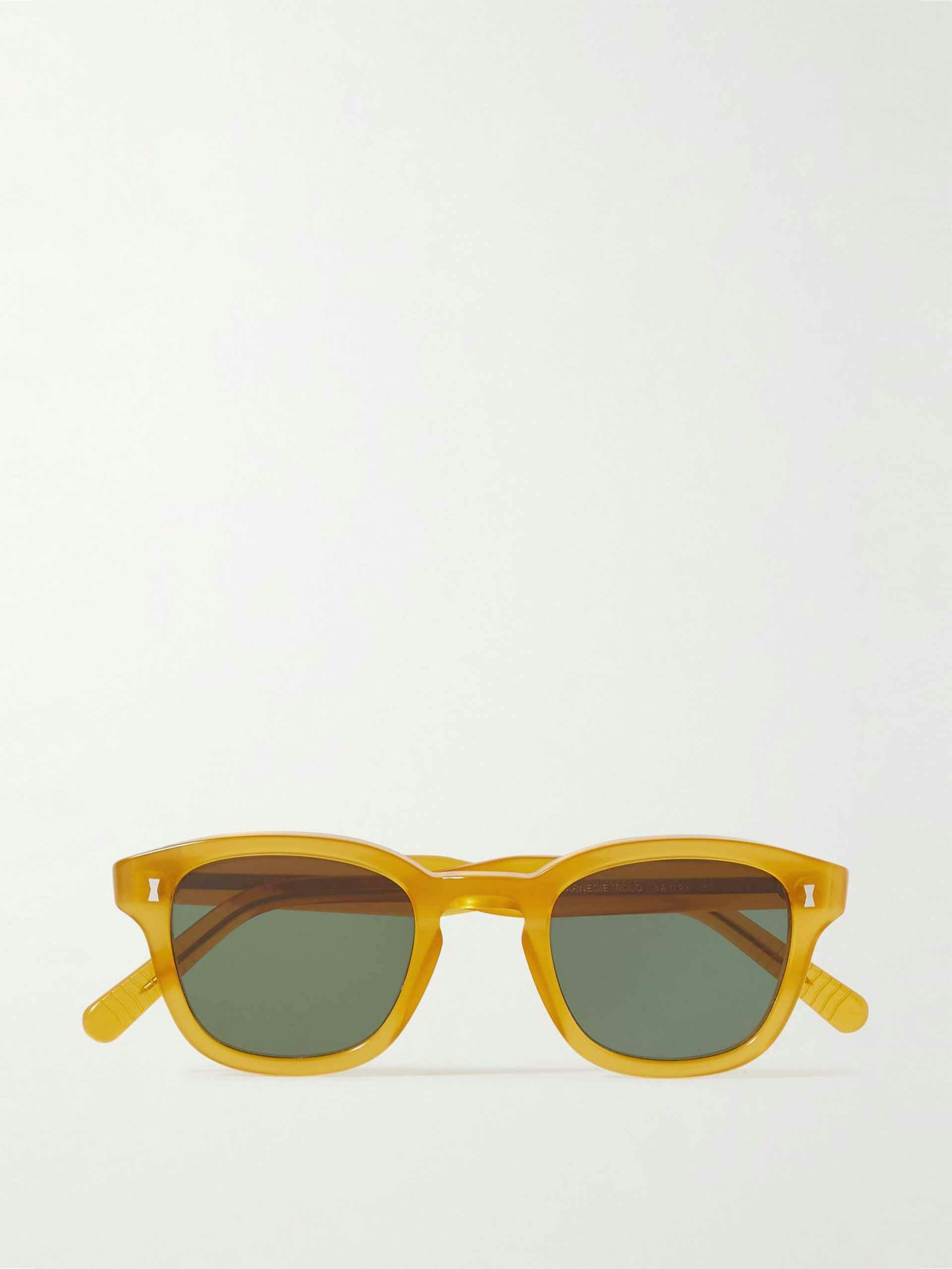 Yellow round frame sunglasses