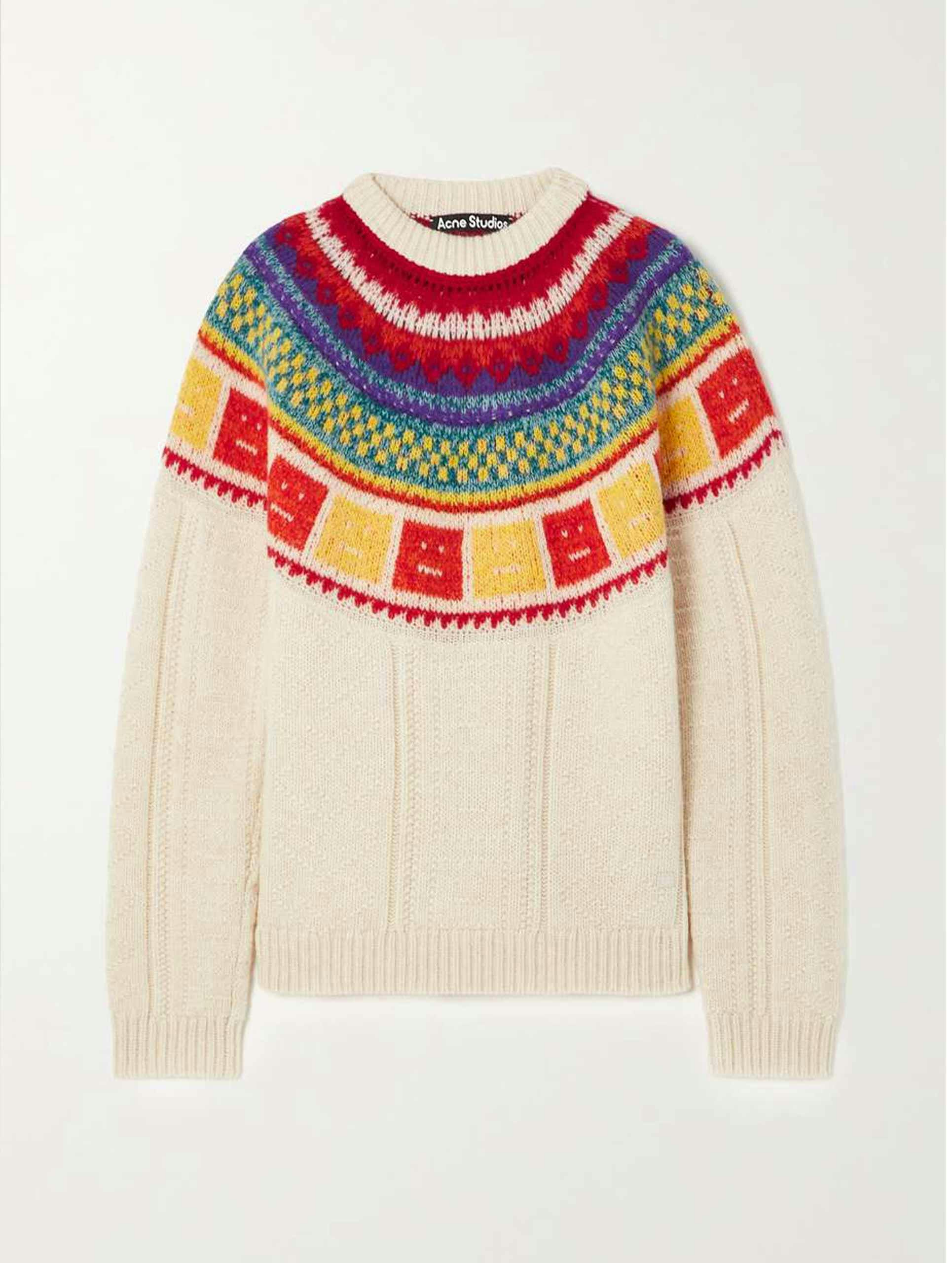 Wool-jacquard sweater