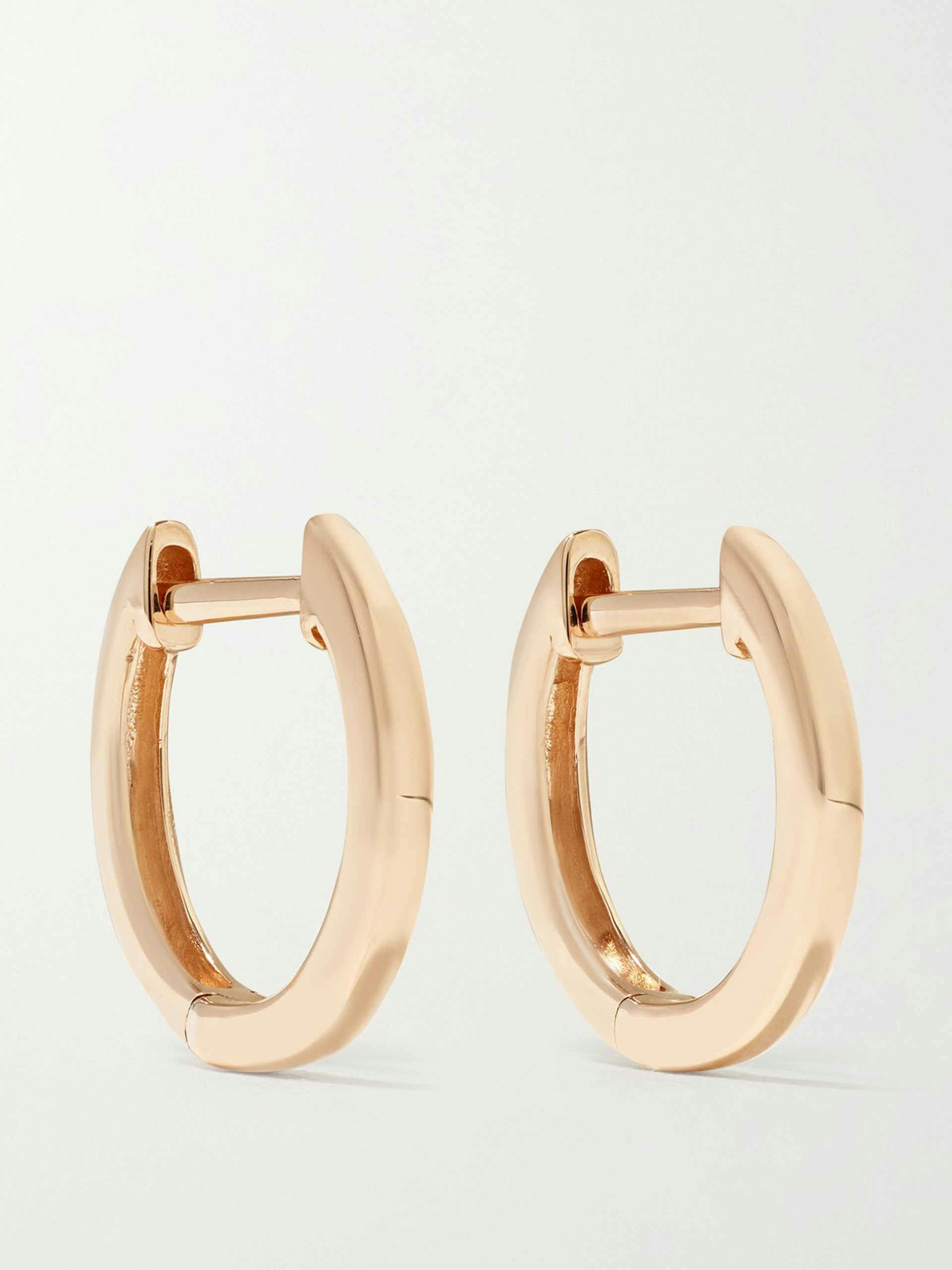 18-karat rose gold hoop earrings