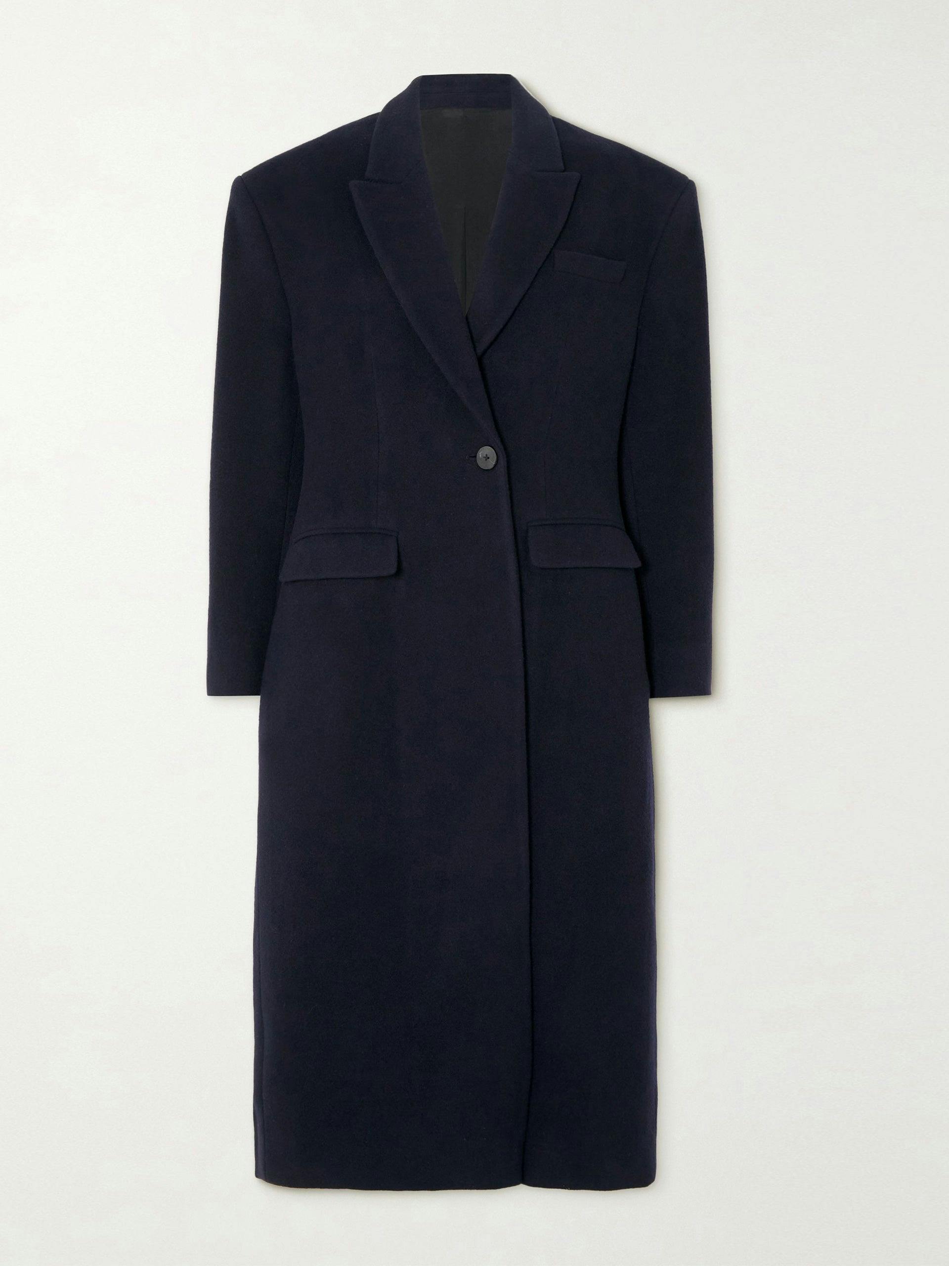 Zendaya wool-blend felt coat