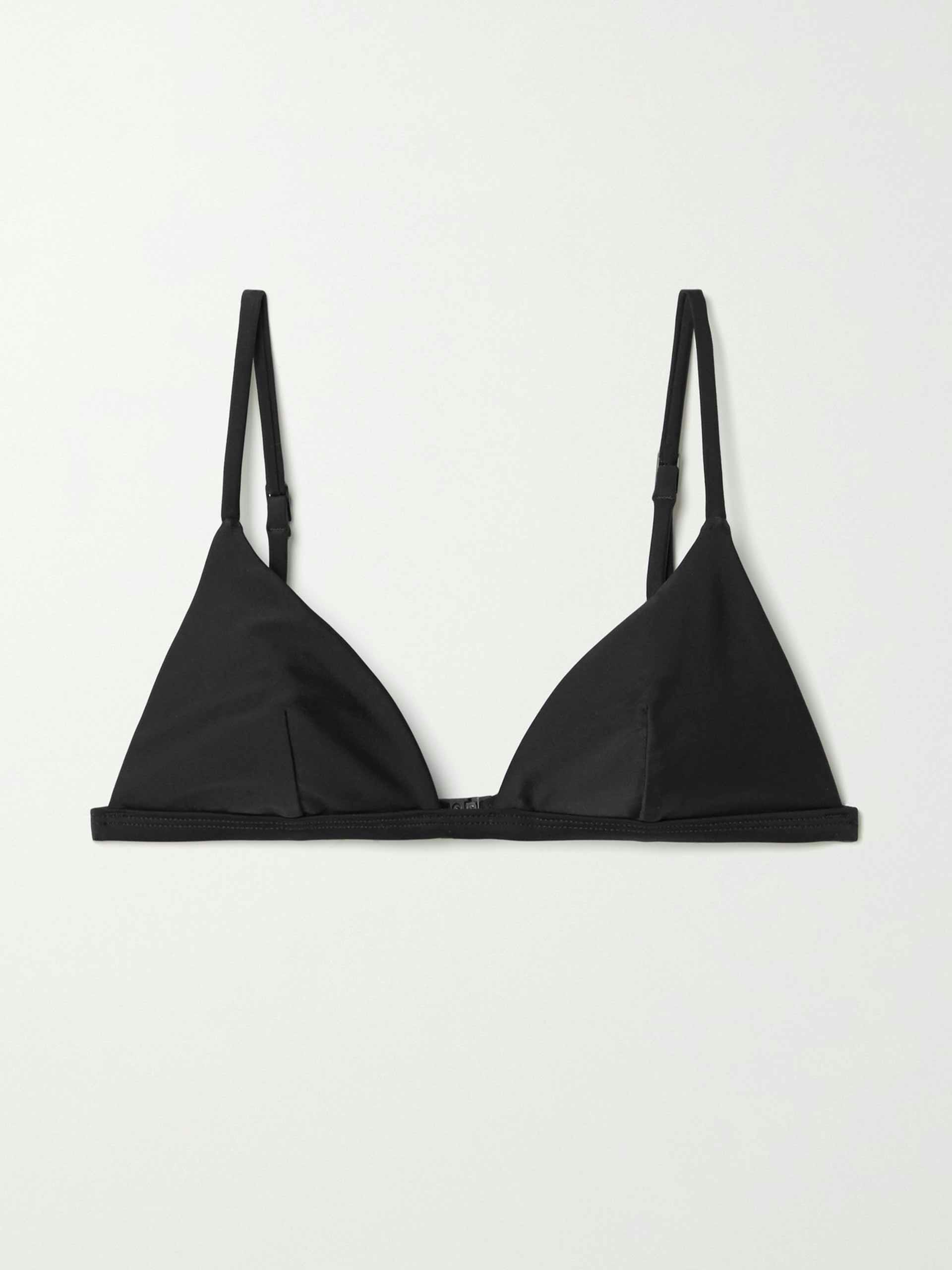 Black triangle bikini top