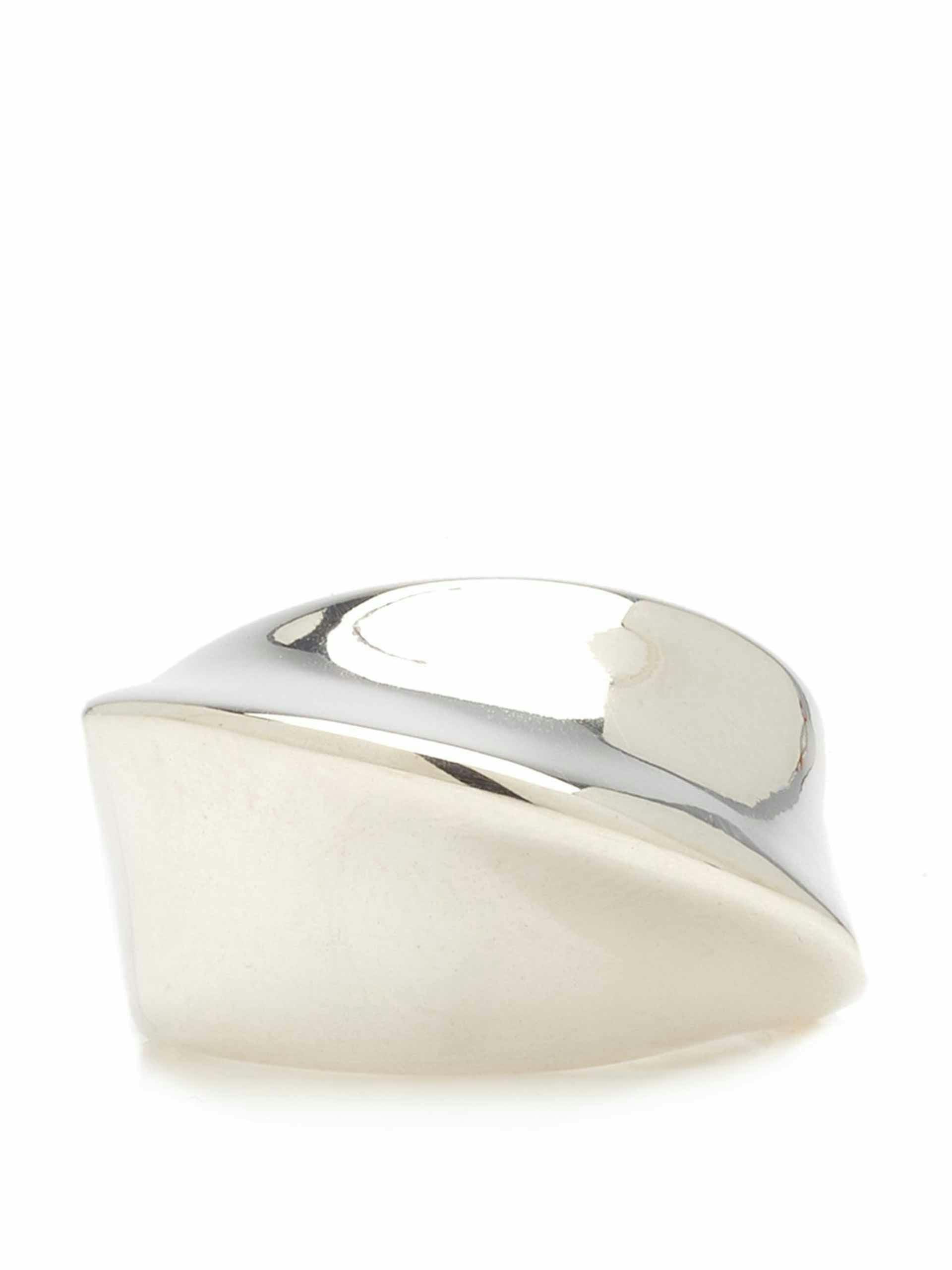 Twist sterling silver ring