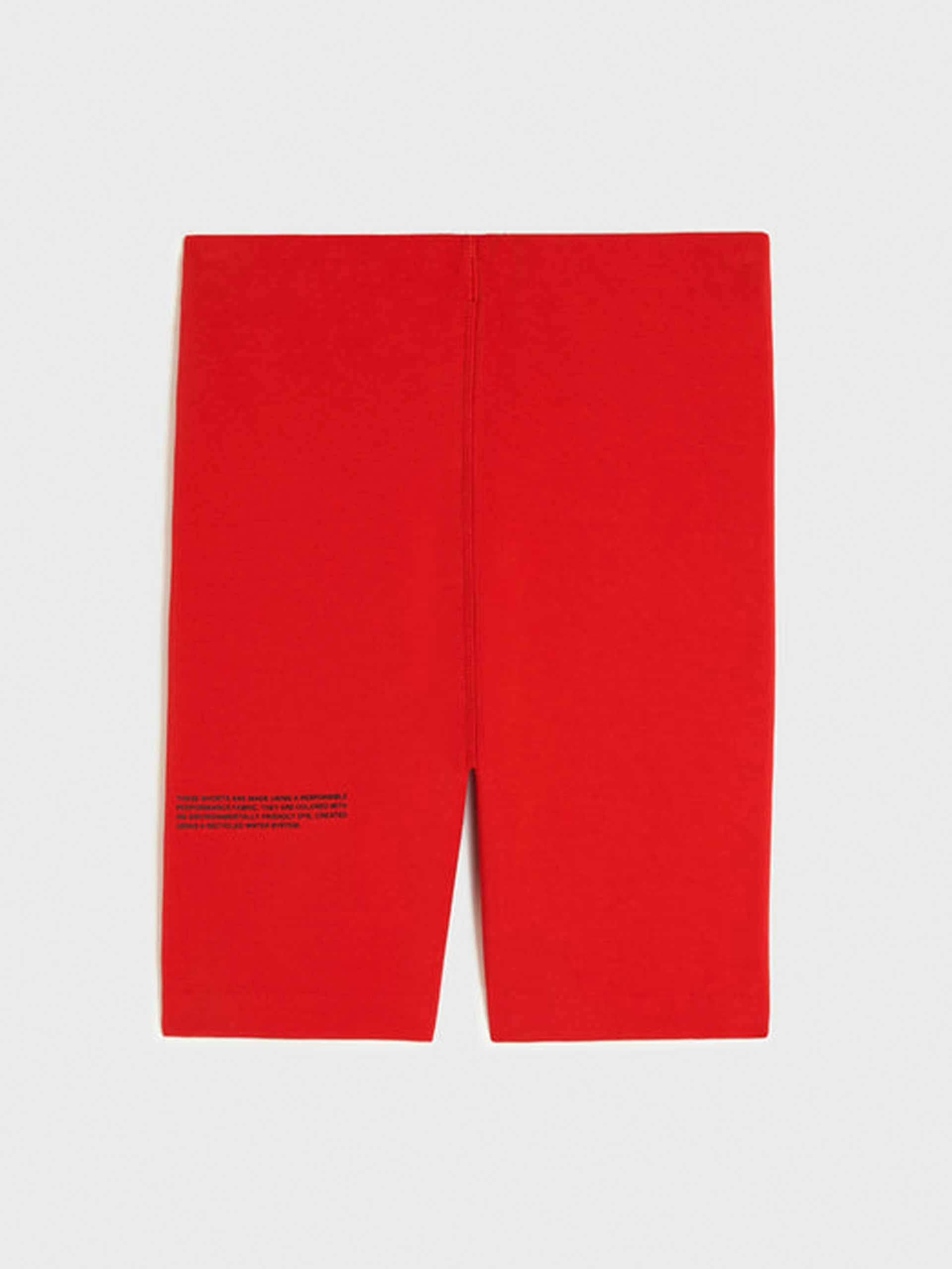 Red cycling shorts