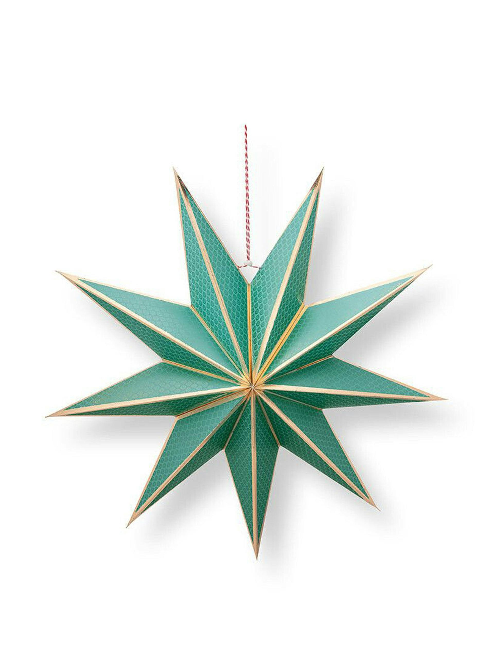 Green paper star
