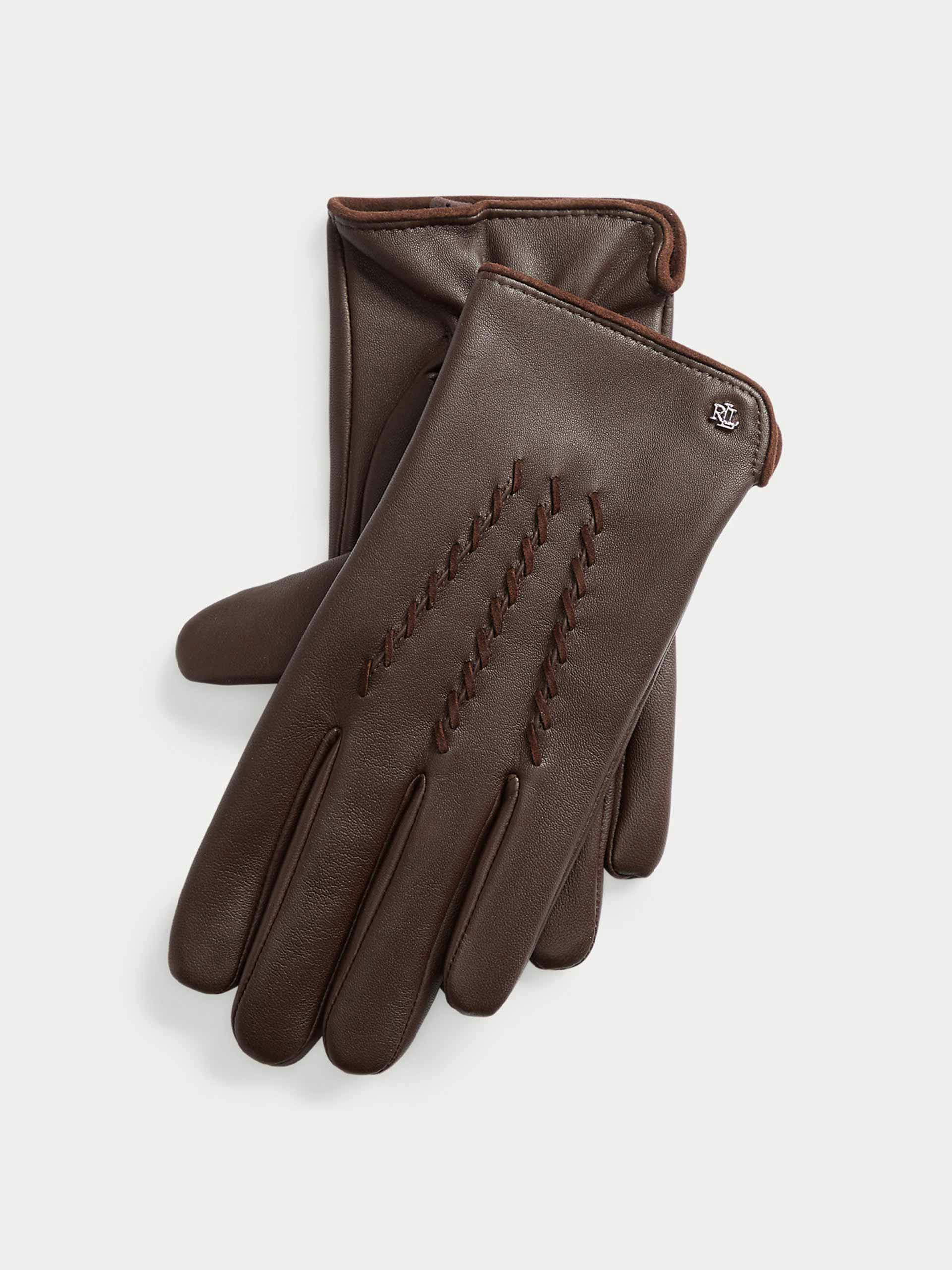 Brown sheepskin gloves