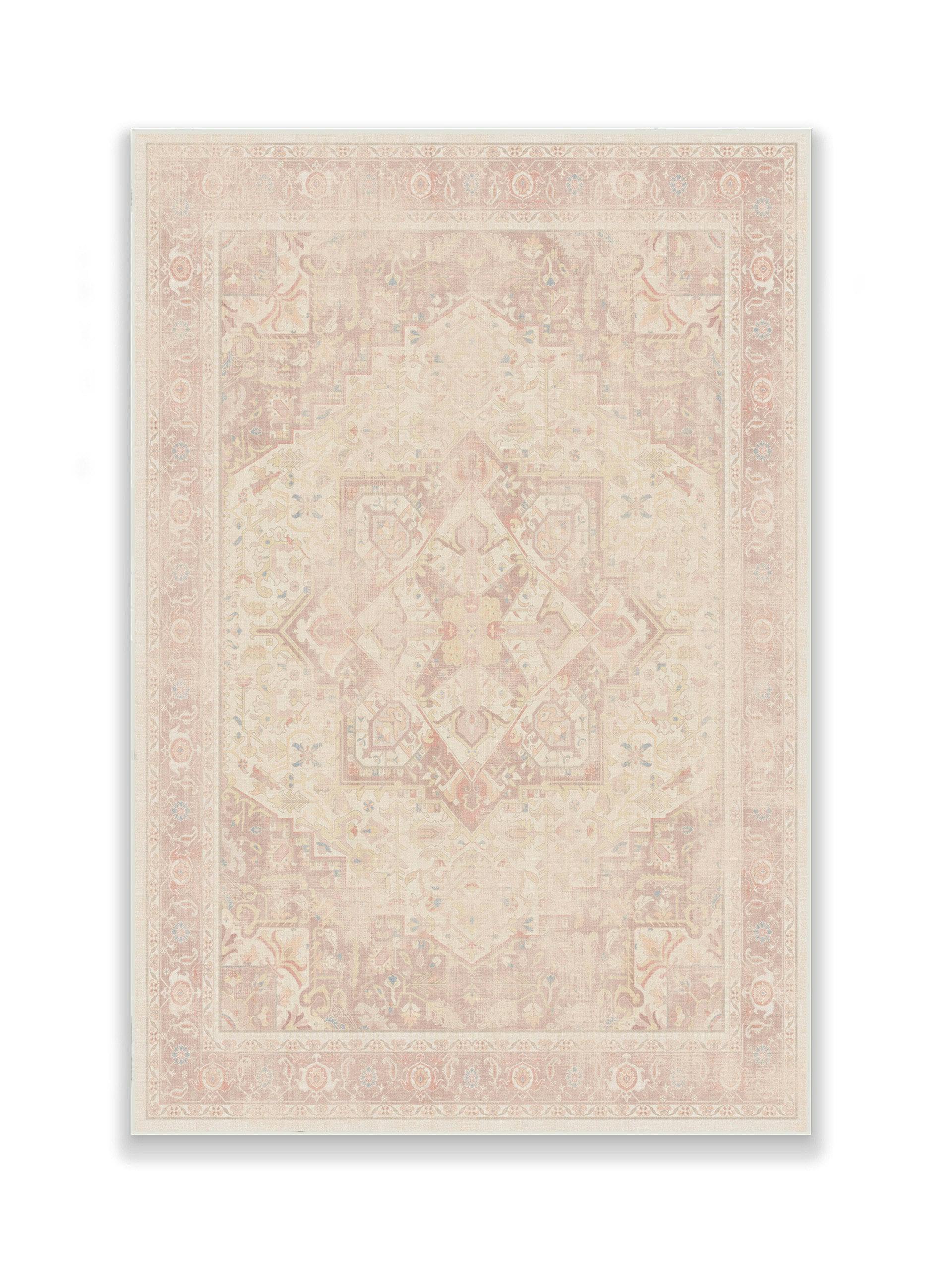 Antique style rug in soft pink