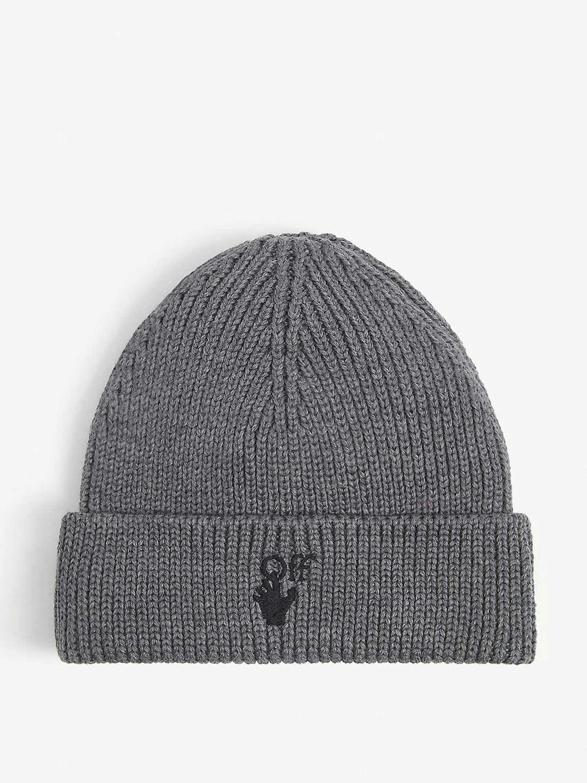 Hand off logo-embroidered wool beanie hat