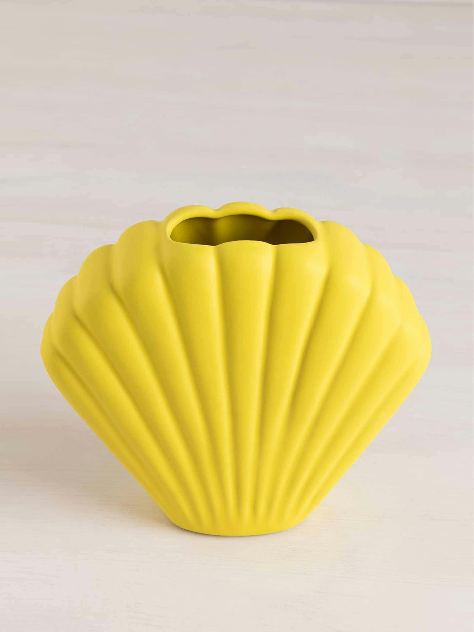 Yellow ceramic vase