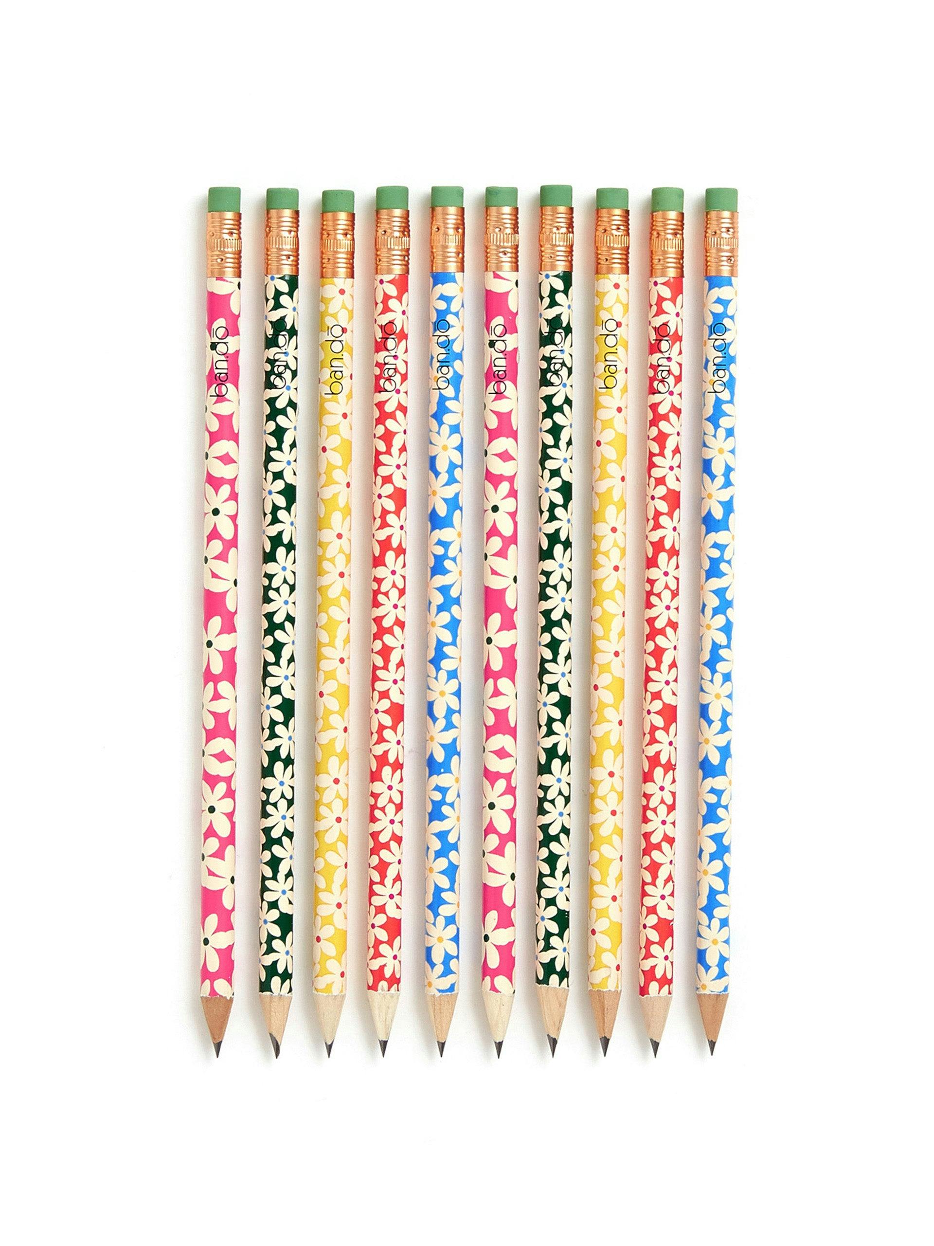 Pencils with daisy print
