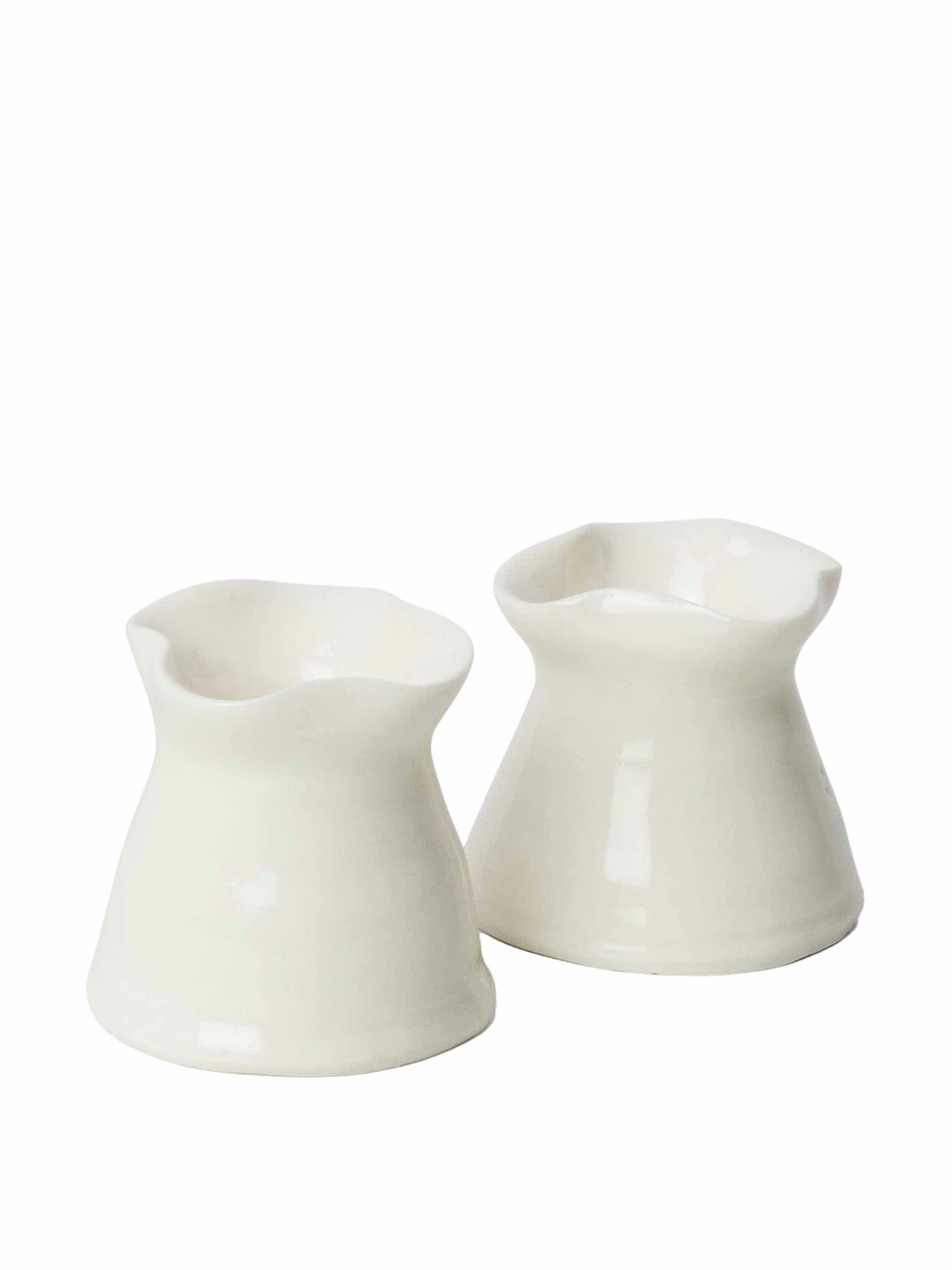 Pair of porcelain candleholders