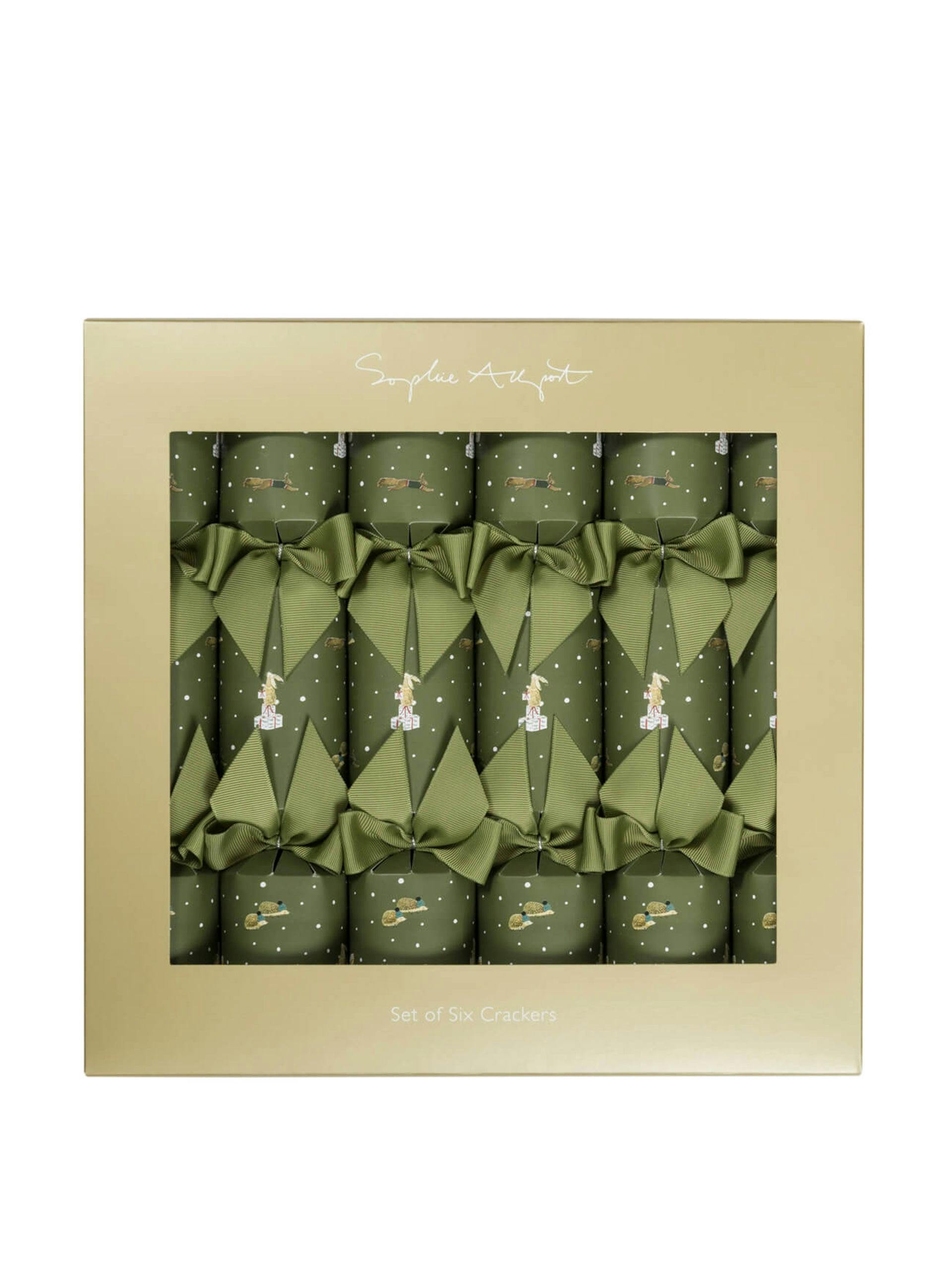 Festive forest christmas crackers (set of 6)