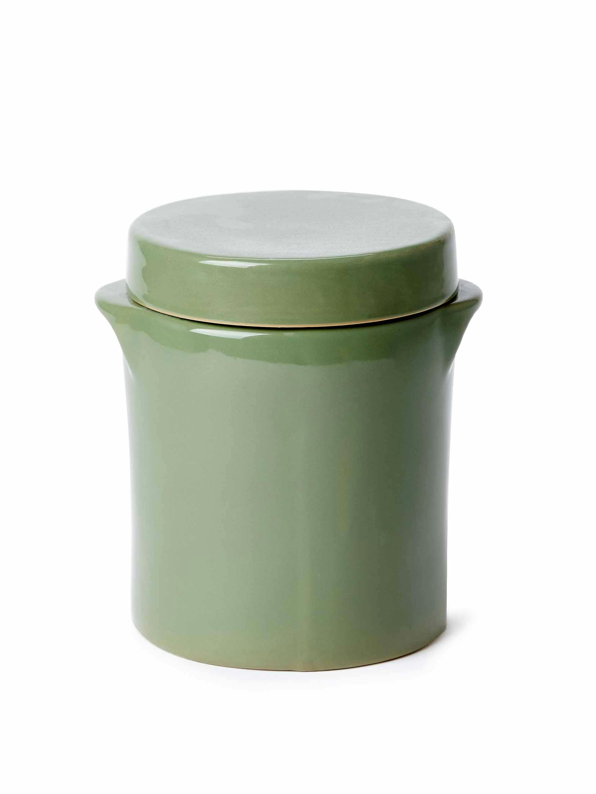 Stoneware storage jar