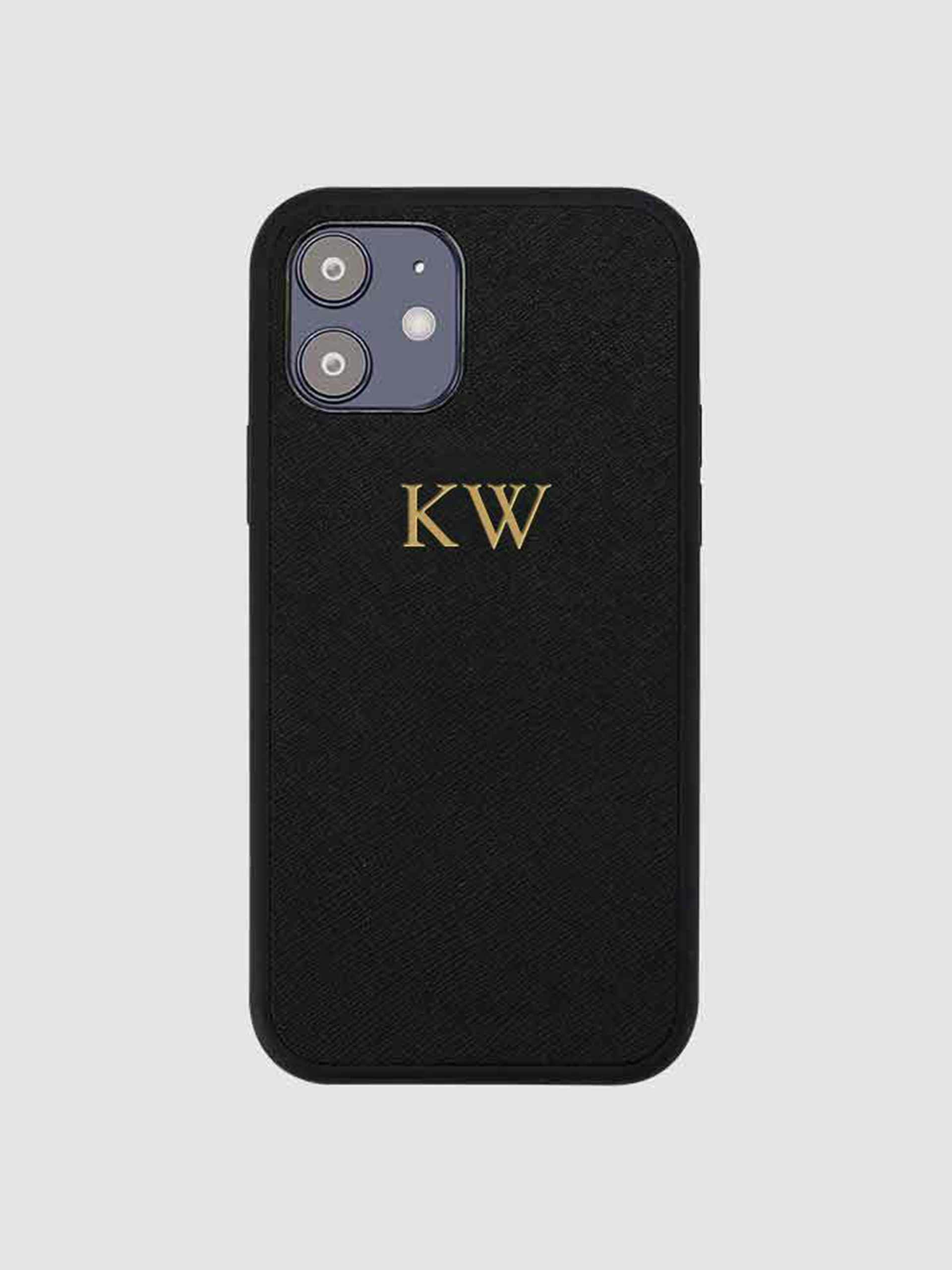 Black personalised phone case