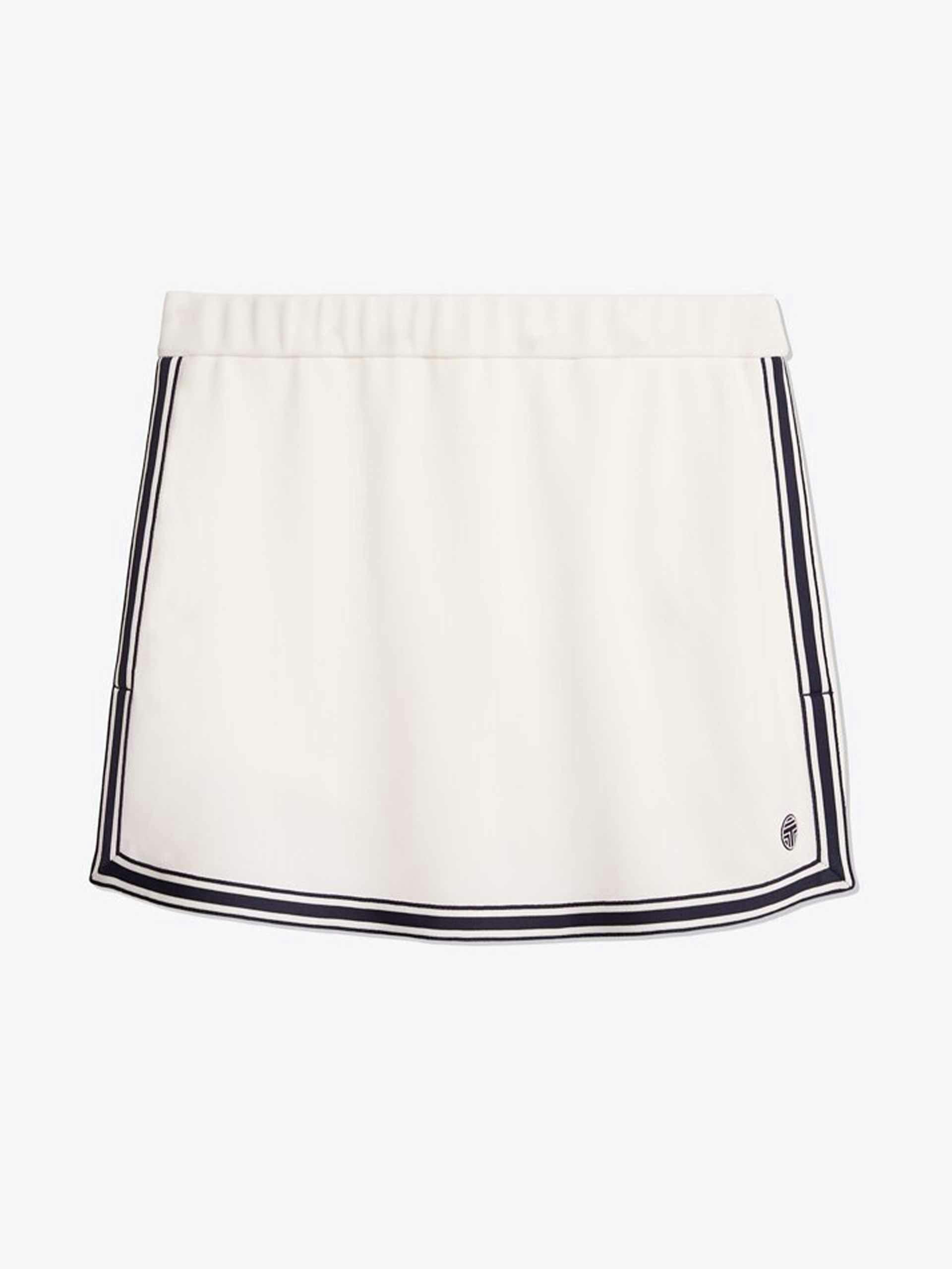 White side-slit tennis skirt