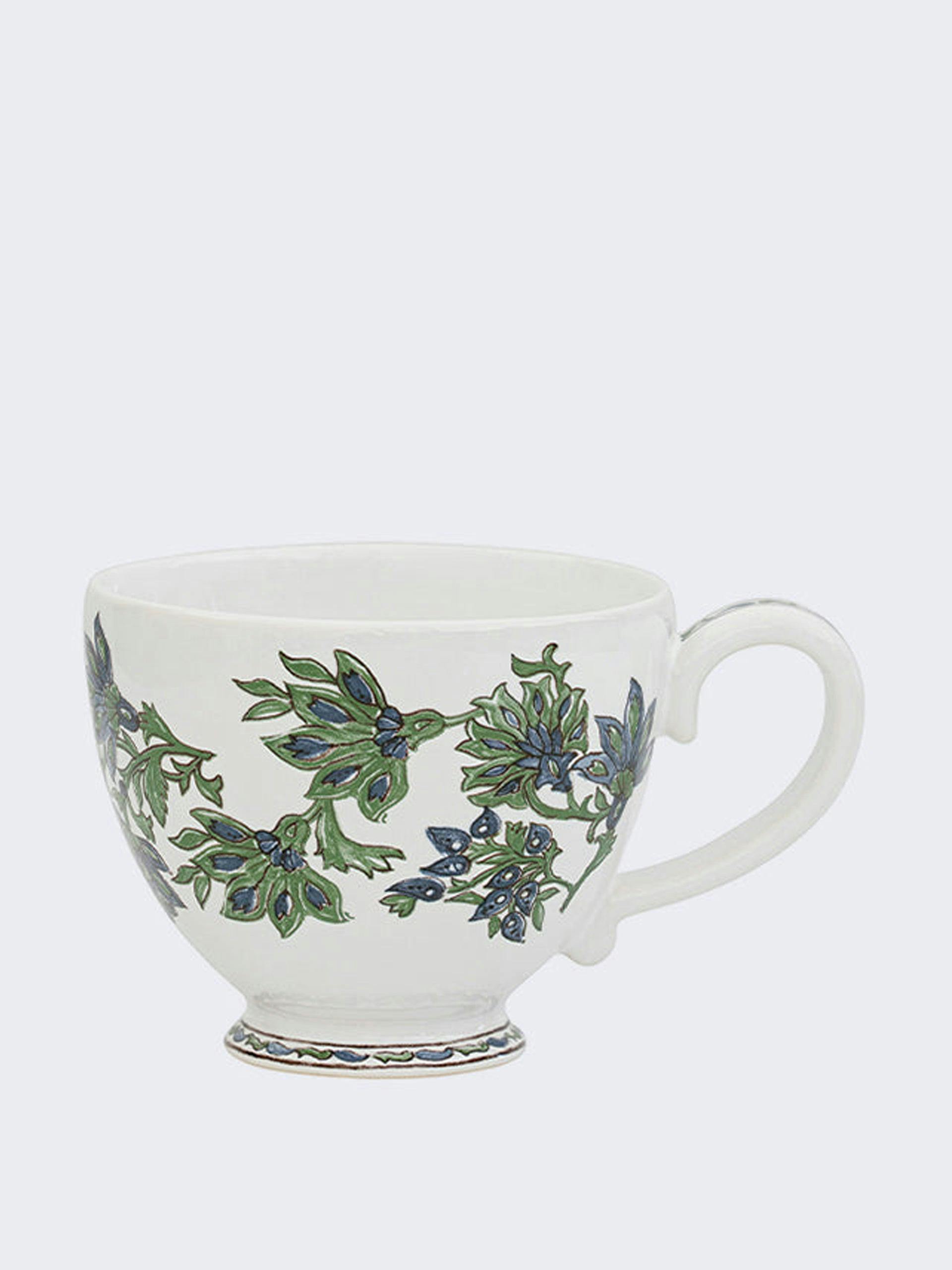 Floral print tea cup