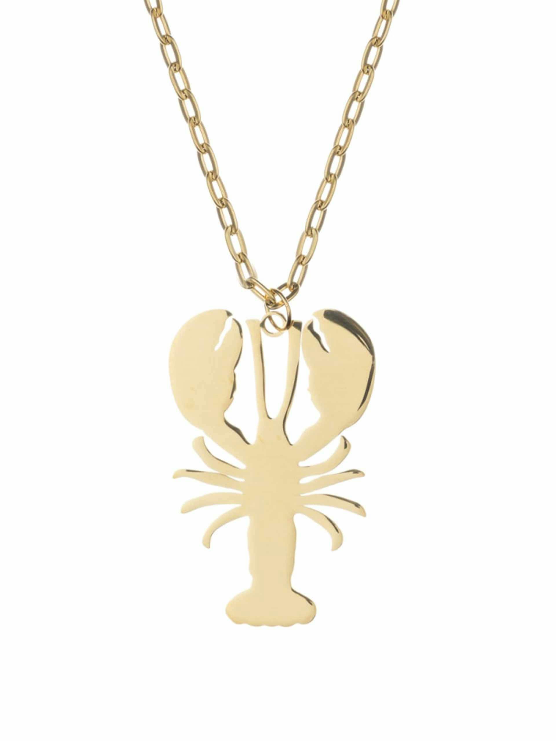 Gold lobster necklace