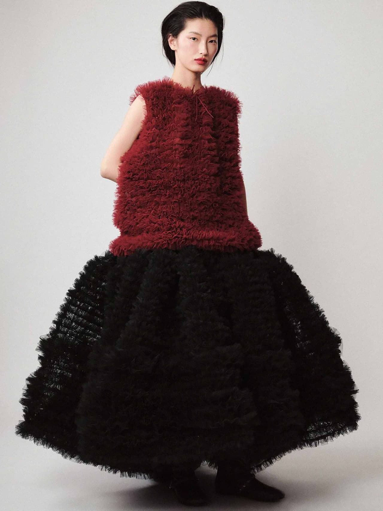 burgundy-holding-molly-goddard Image: Molly Goddard