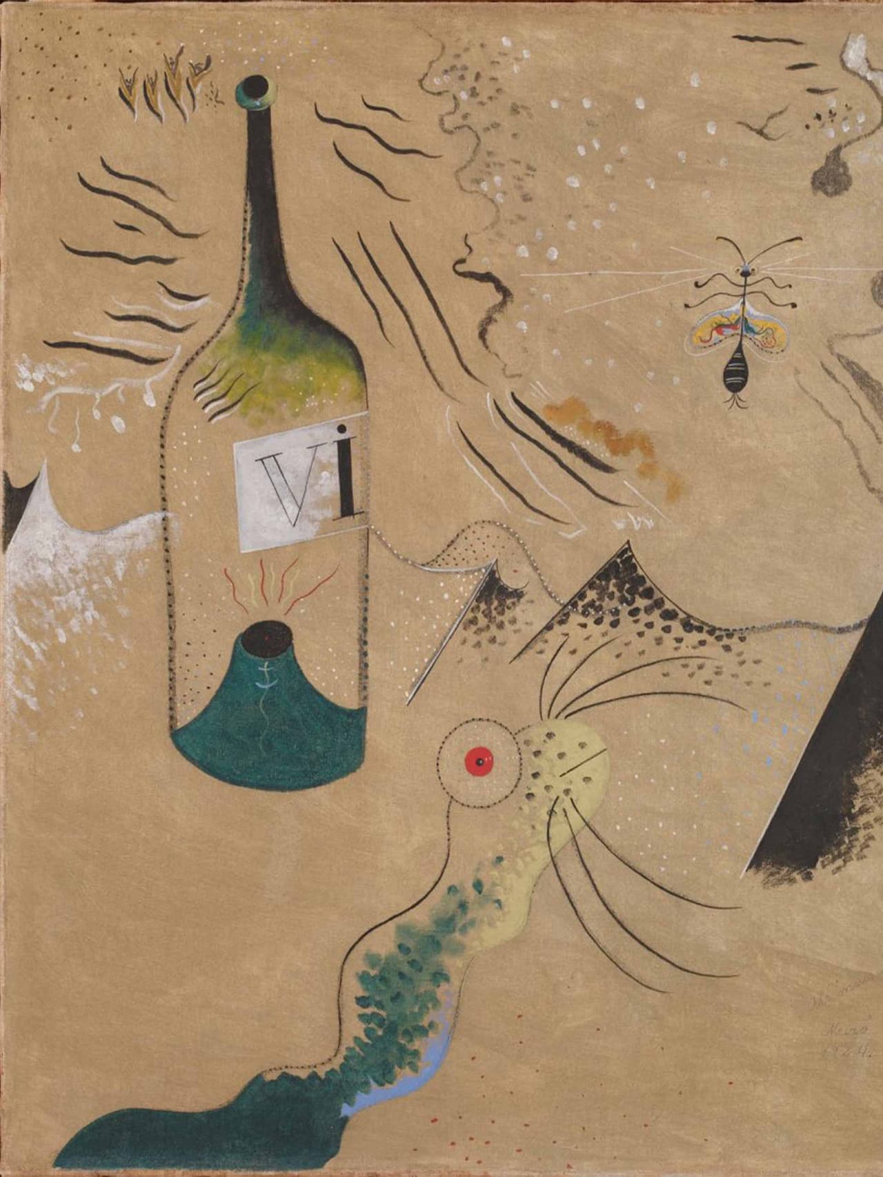 nuria-bcn-fundacio-miro-2 Image: La botella de vino, Joan Miró, 1924. Fundació Joan Miró, Barcelona. Successió Miró, 2024.