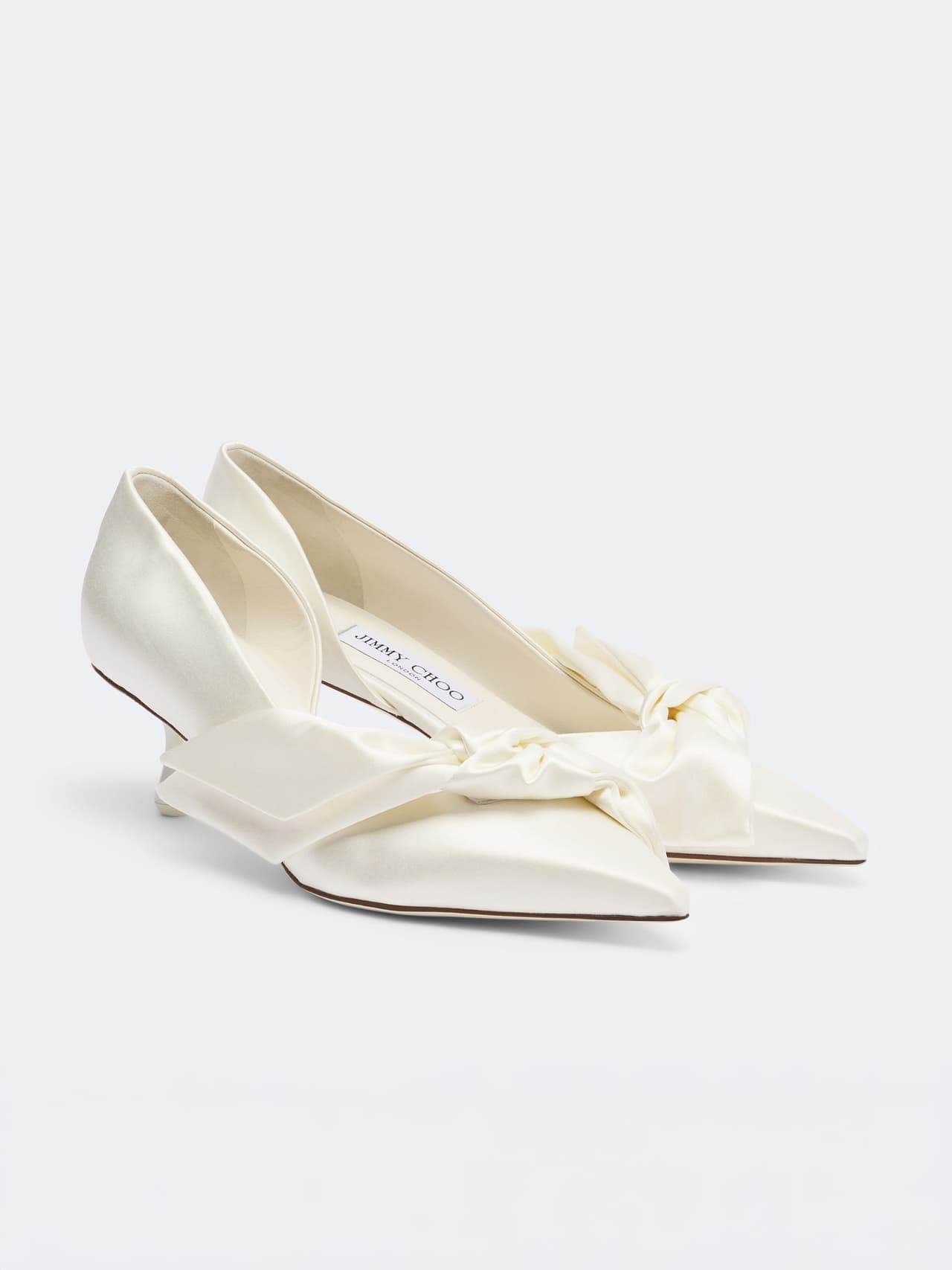 hp-mt jimmy choo issy bow-detail satin pumps