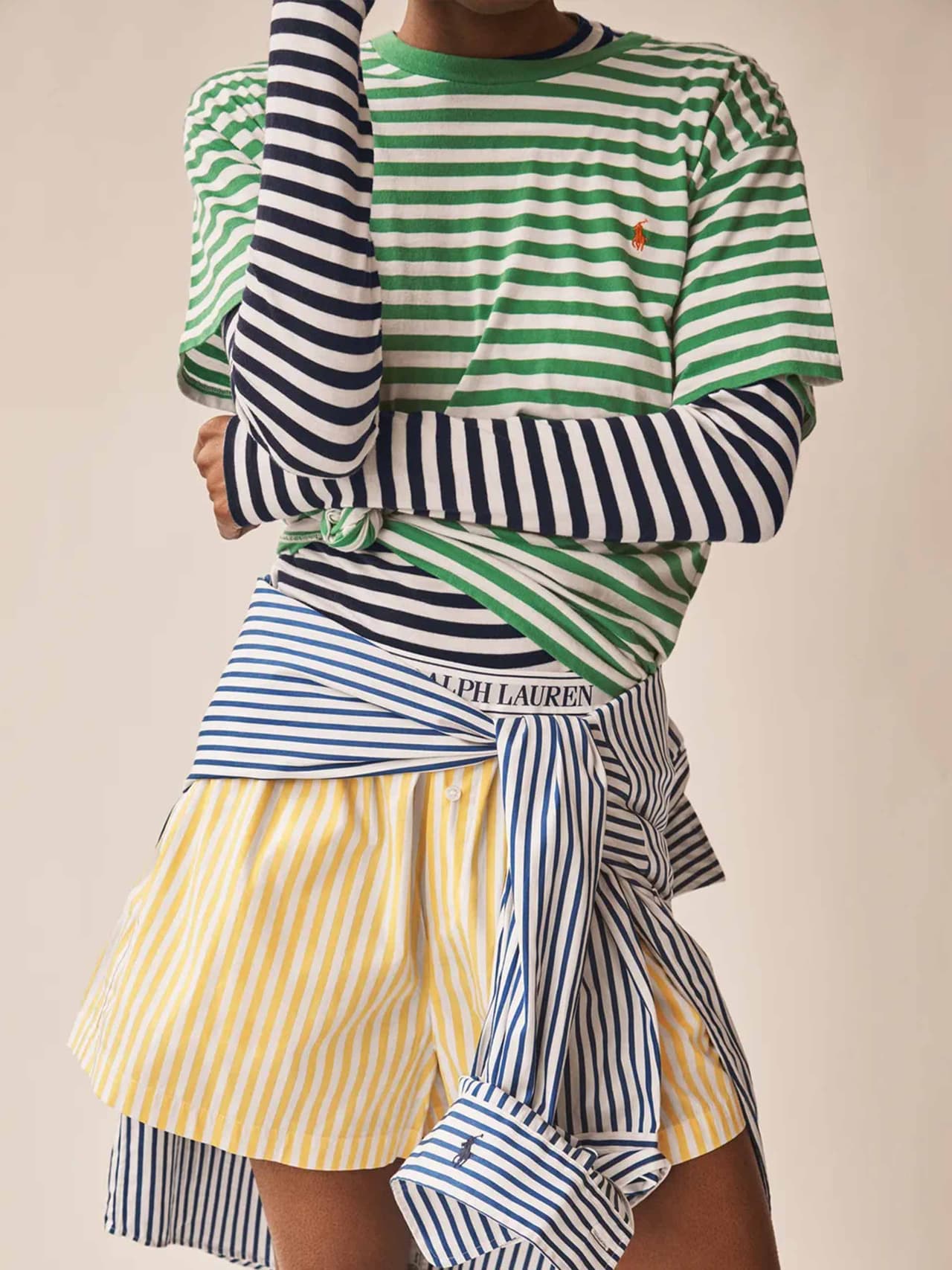 stripes-holding-ralph-lauren-ss24 Image: Polo Ralph Lauren SS24